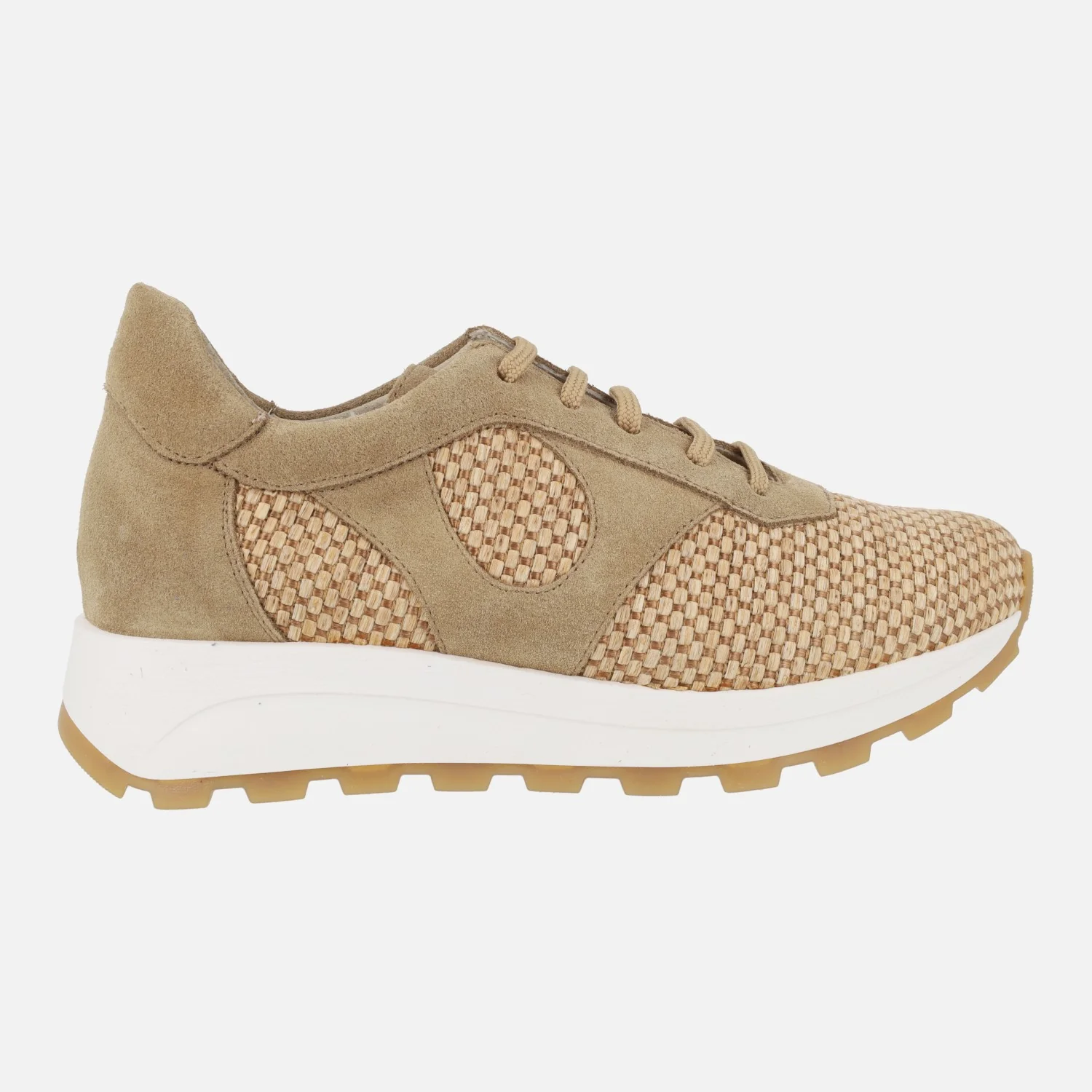 Deportivas de cordones en combinado de rafia y serraje - Image 11