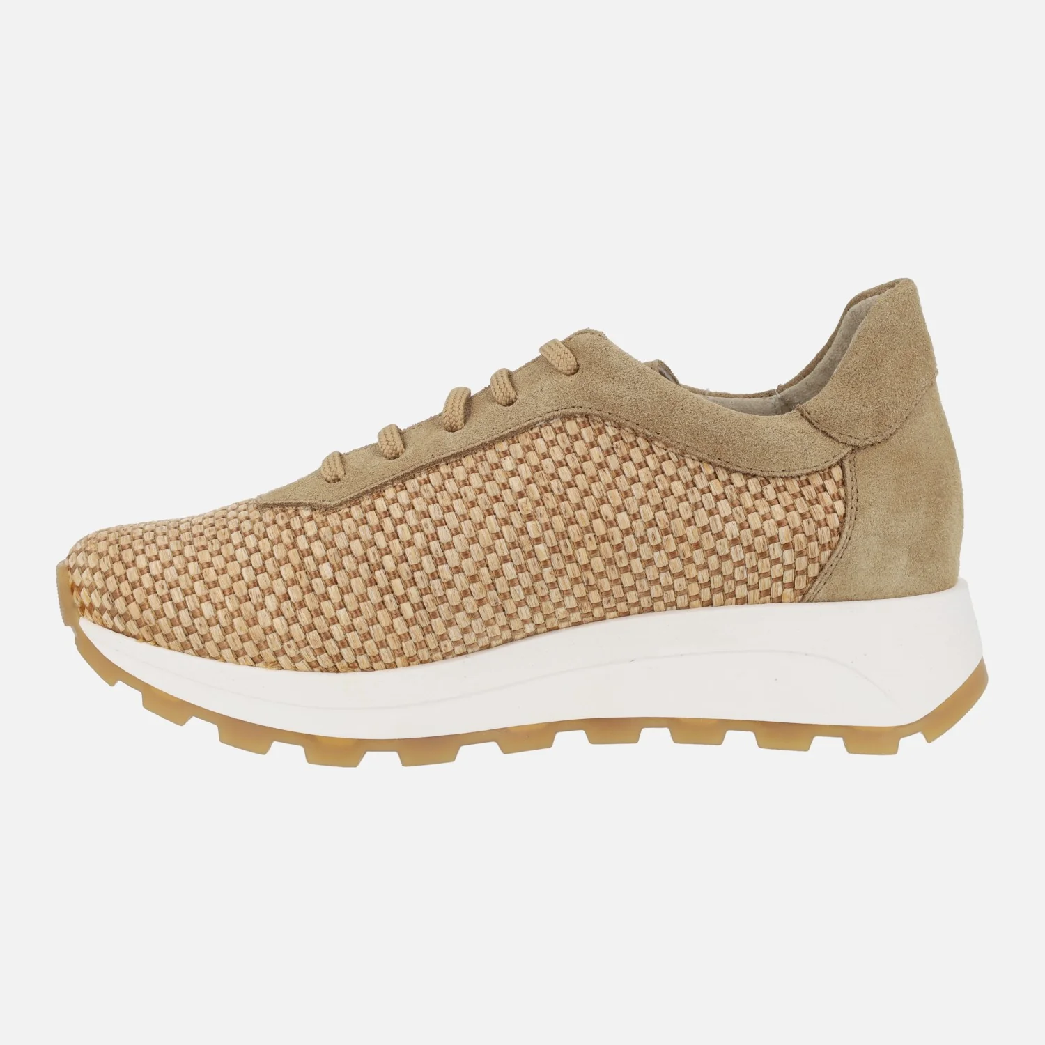 Deportivas de cordones en combinado de rafia y serraje - Image 13