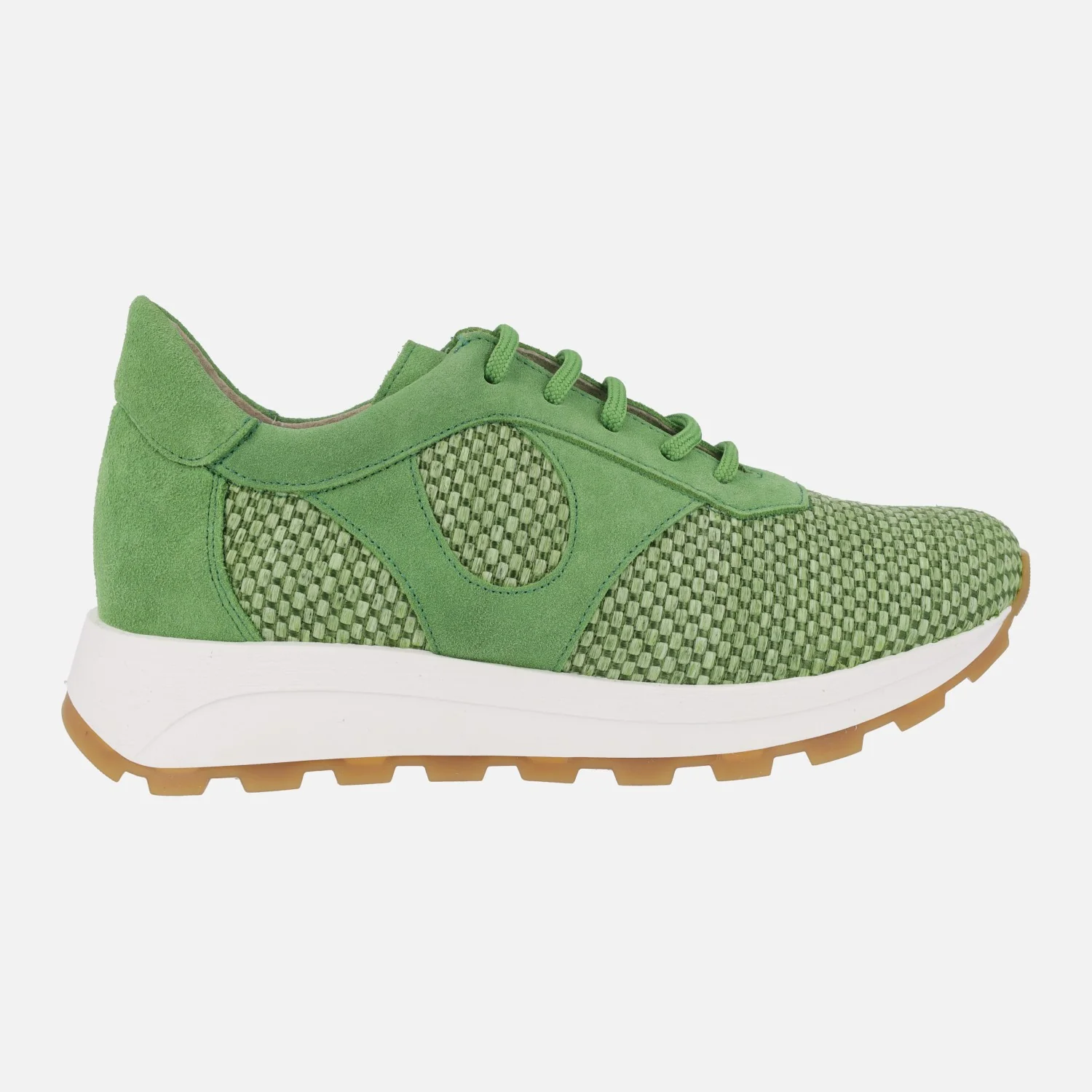 Deportivas de cordones en combinado de rafia y serraje - Image 6