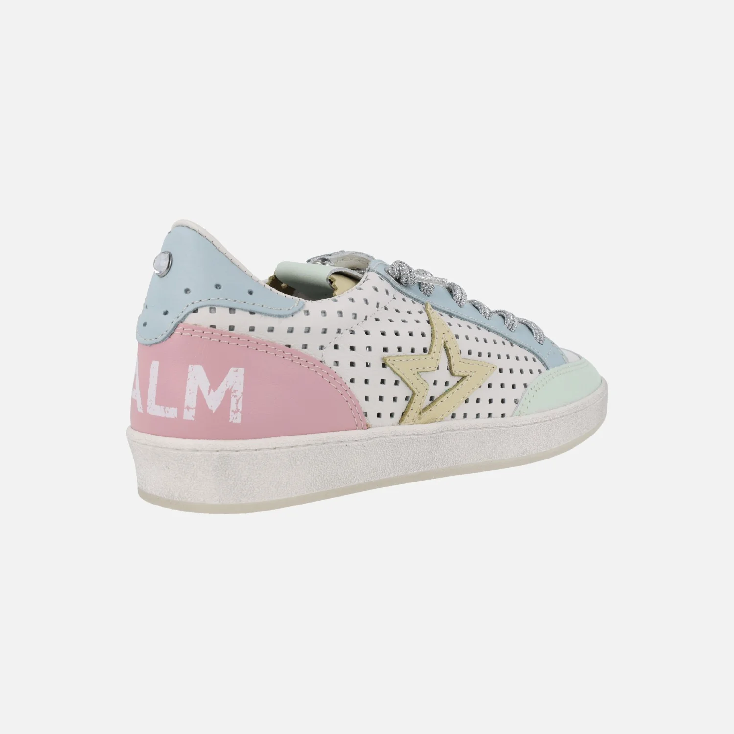Deportivas de piel con calados en combinado multicolor - Image 5