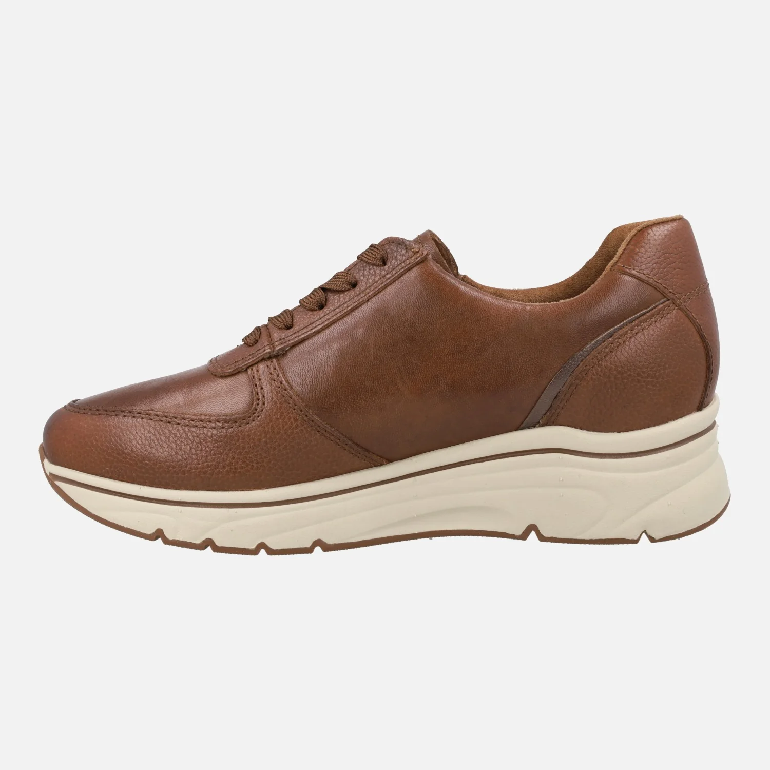 Deportivas de piel con cordones y cremallera lateral - Image 9
