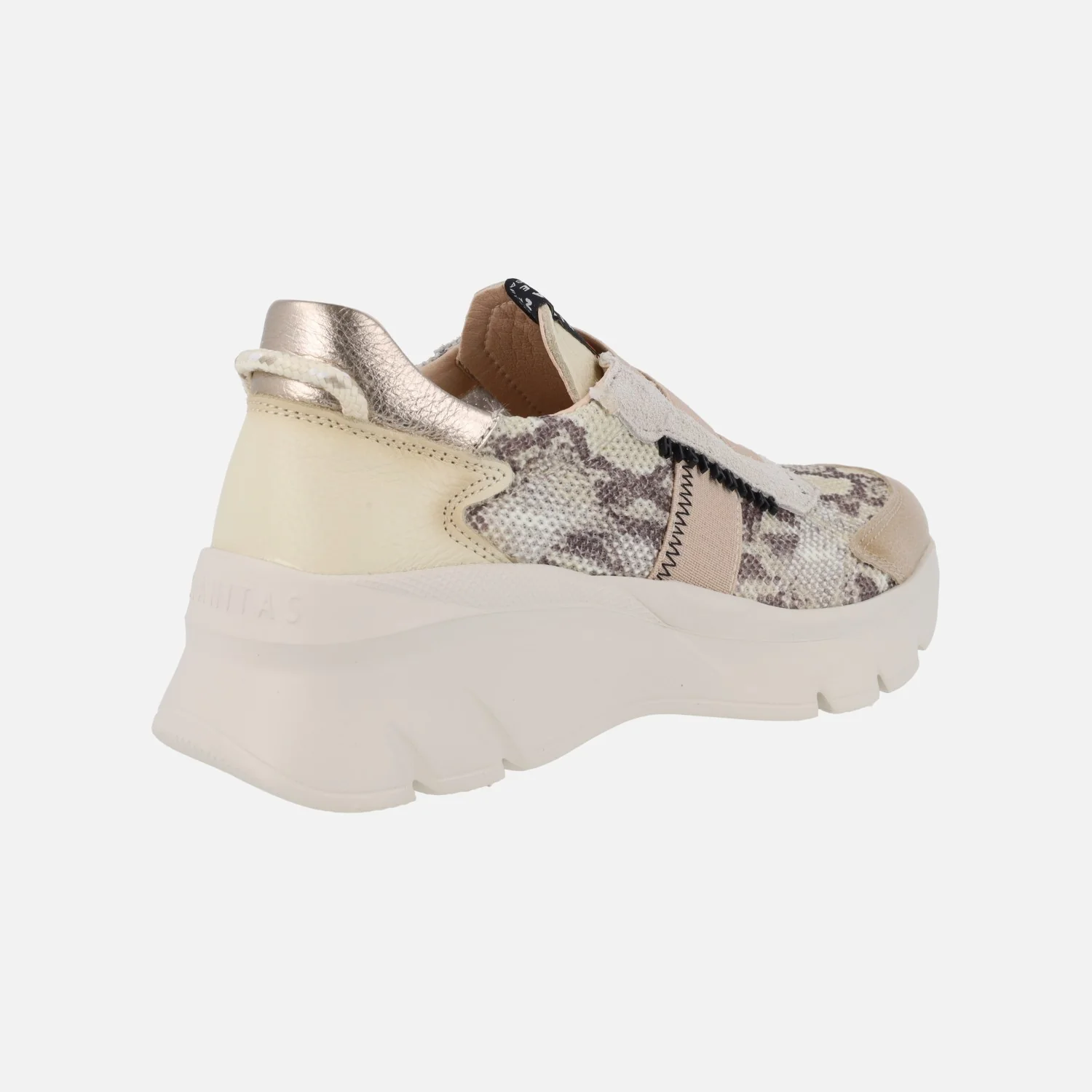 Deportivas en combinado serpiente con elásticos y plataforma - Image 4