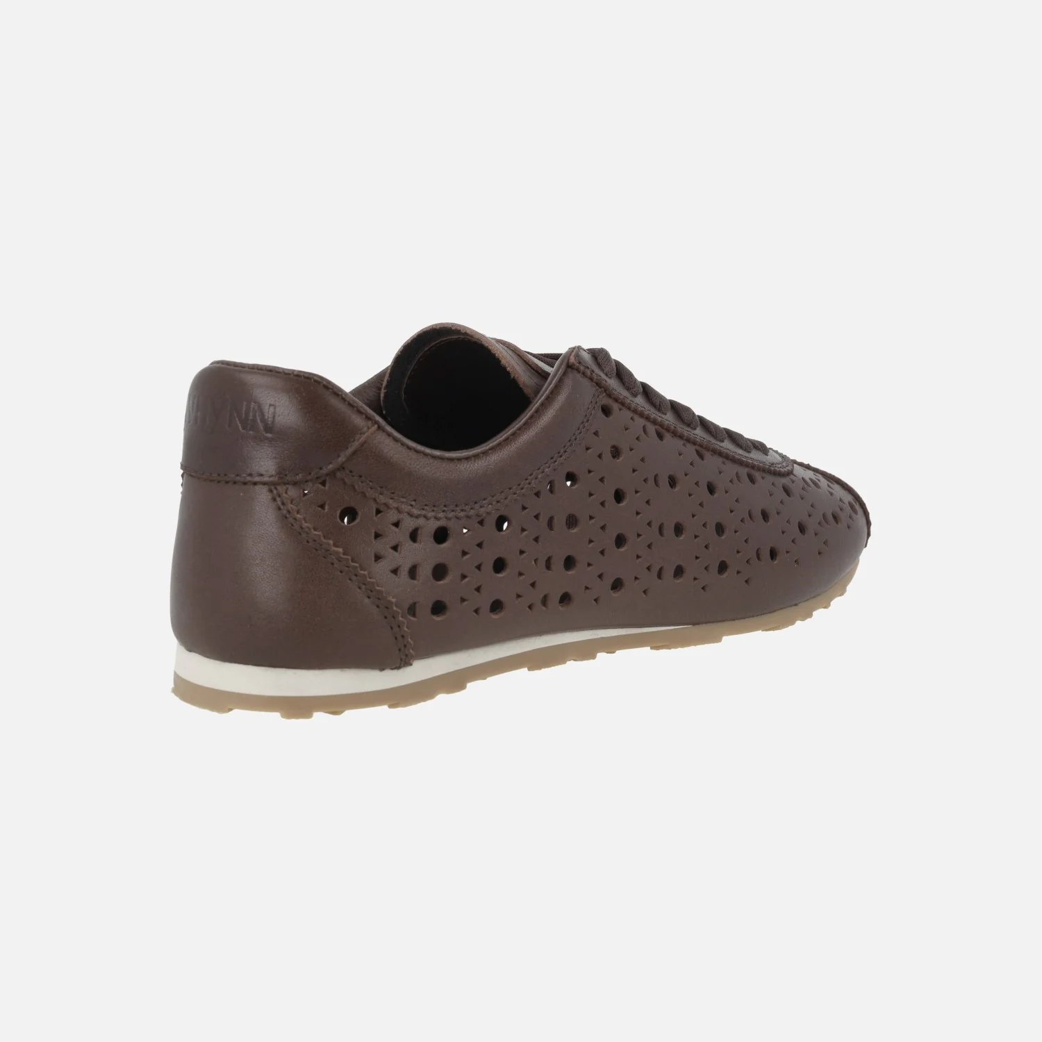 Deportivas marrones de piel con calados Logan - Image 4