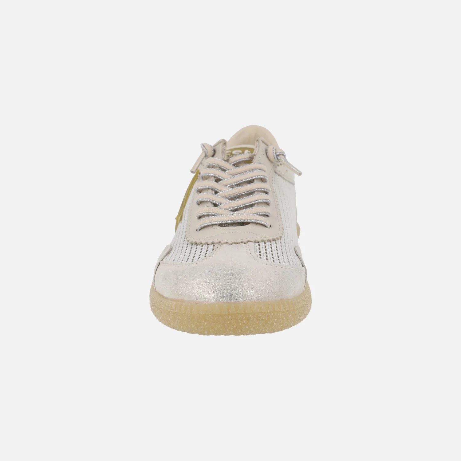 Deportivas planas en piel y tejido con talonera en print serpiente - Image 5