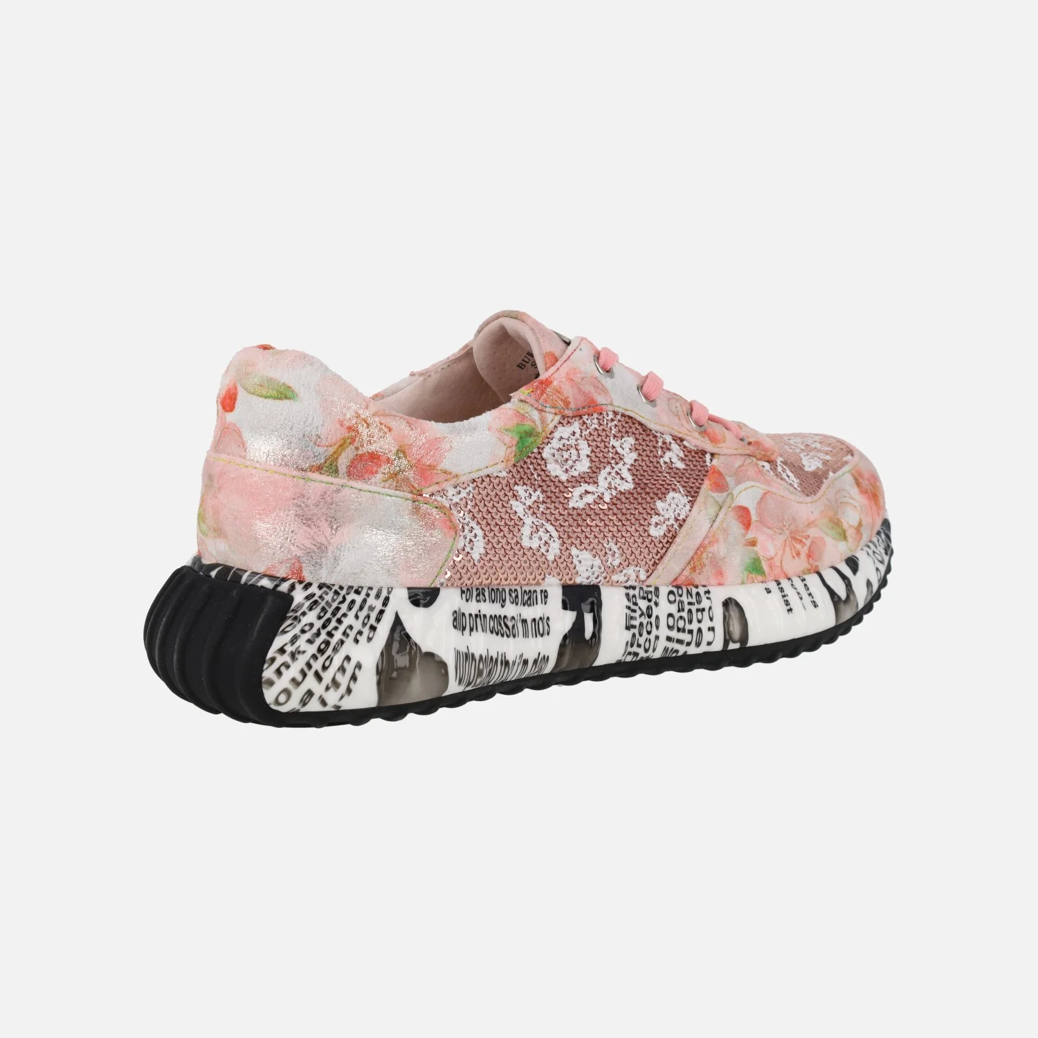 Deportivas rosas Laura Vita con estampado de flores Burton 05 framboise - Image 3