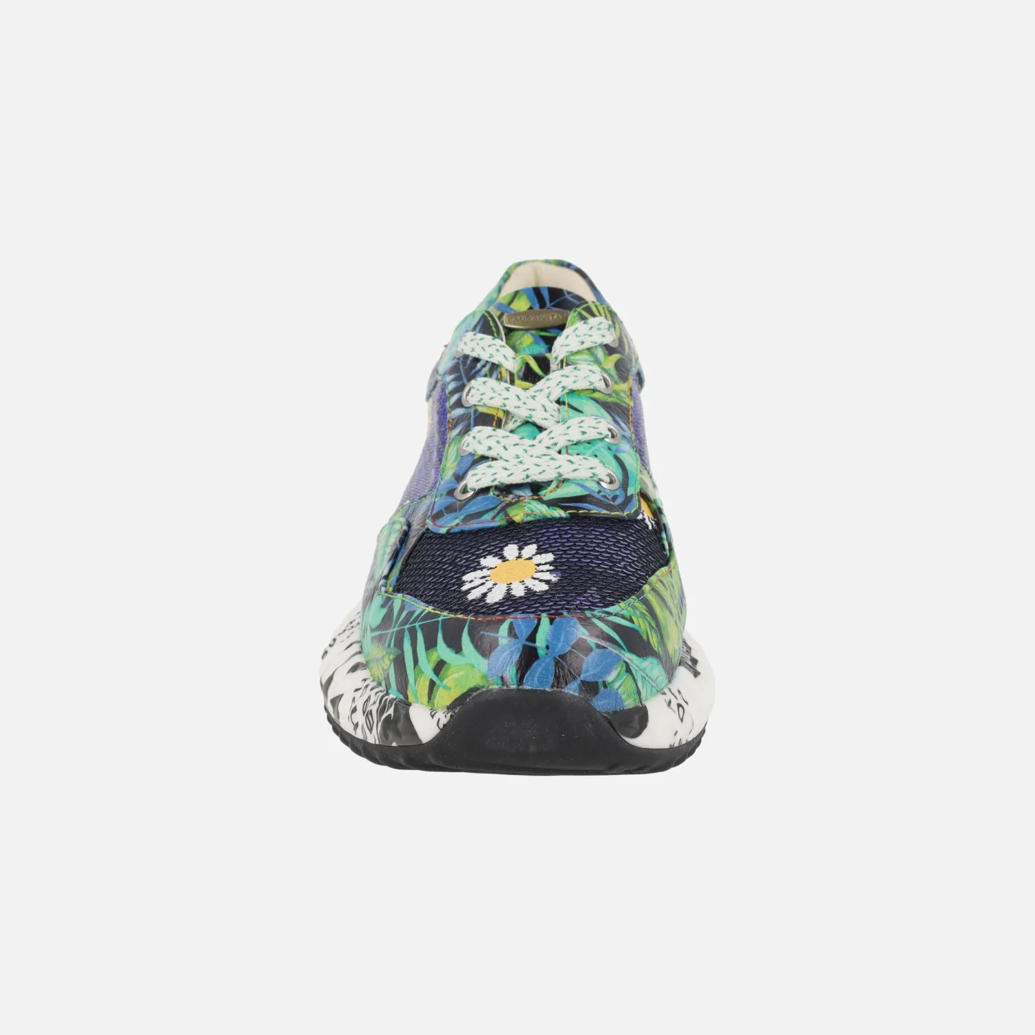 Deportivas verdes Laura Vita con detalle de lentejuelas Burton 05 Vert - Image 5