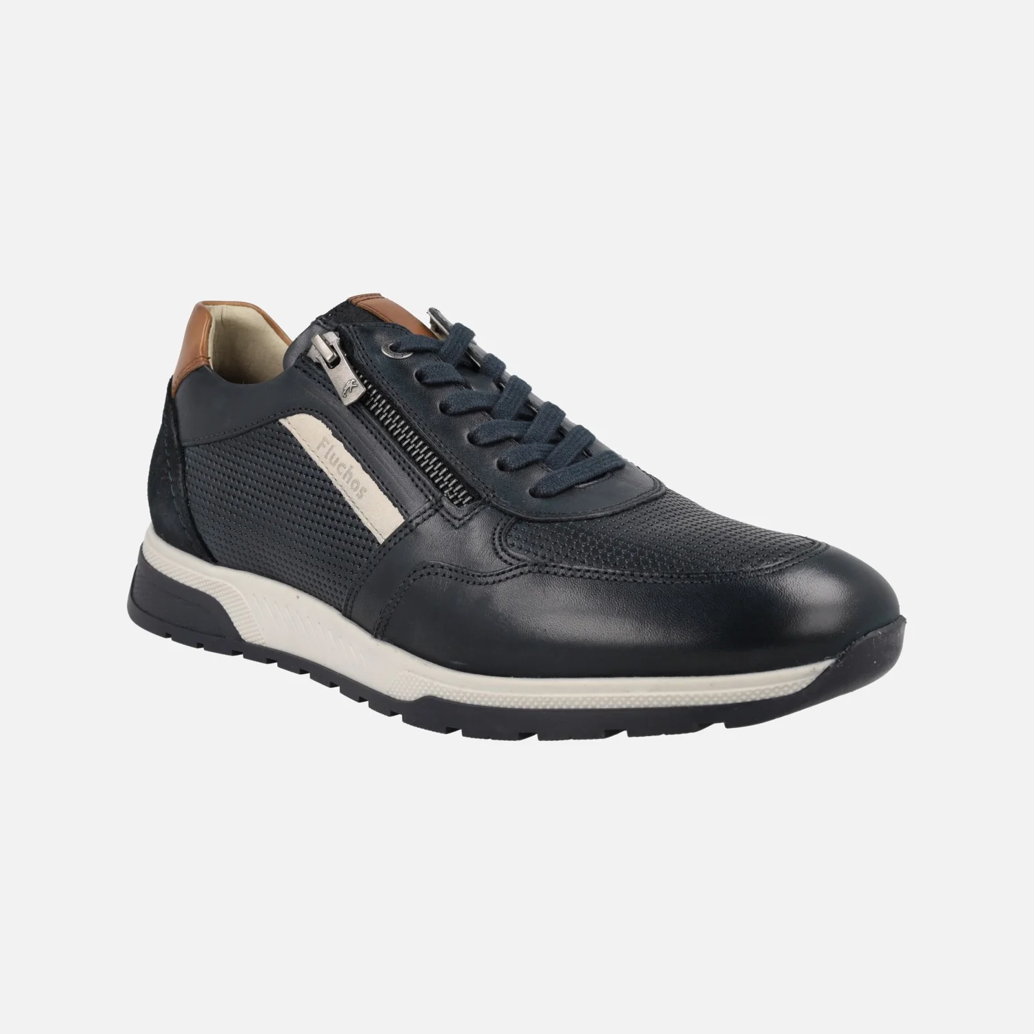 Deportivos de piel con cordones y cremallera Louis - Image 8