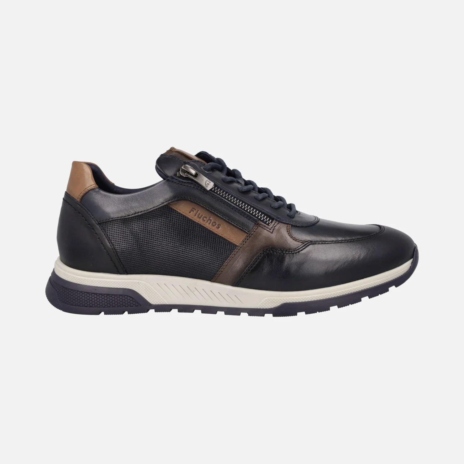 Deportivos de piel Louis para hombre con cordones y cremallera lateral - Image 7