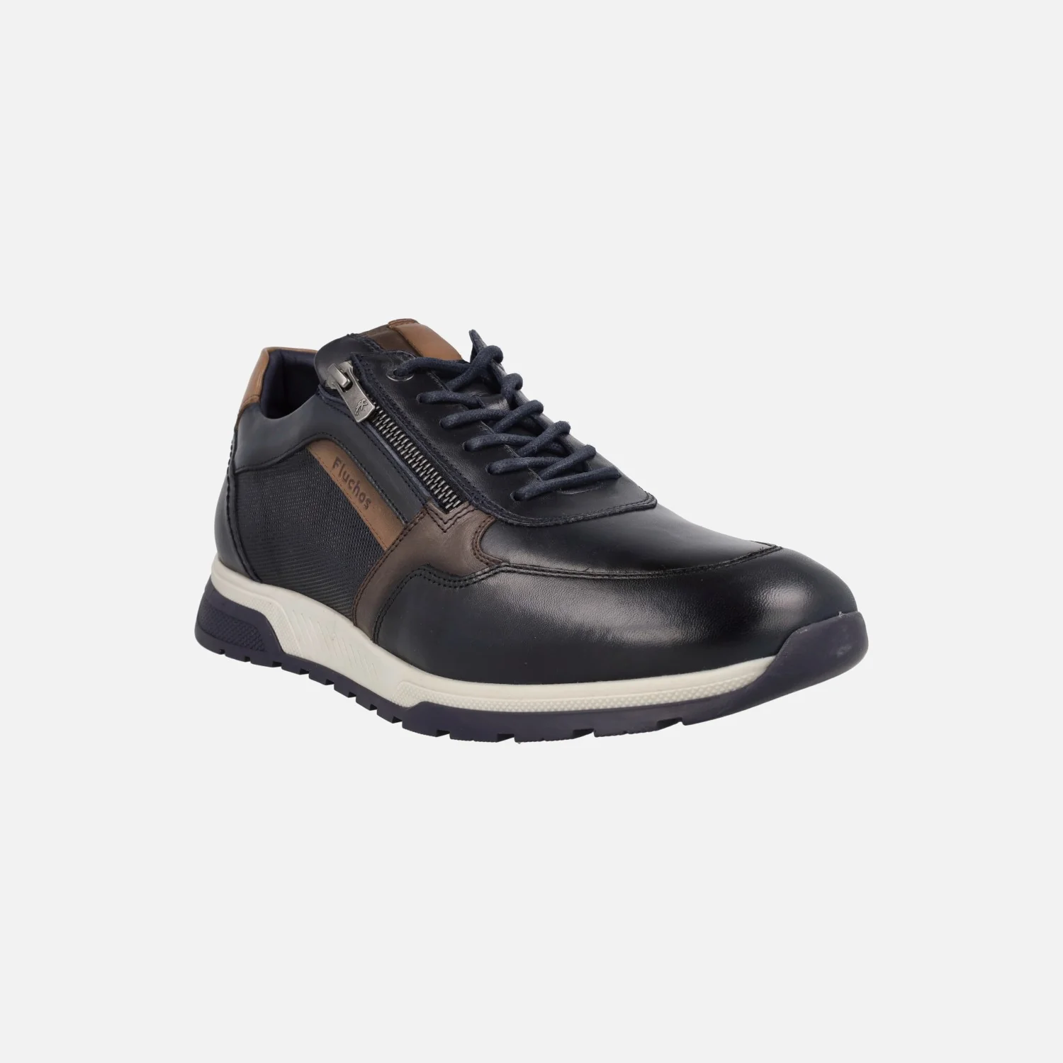 Deportivos de piel Louis para hombre con cordones y cremallera lateral - Image 8