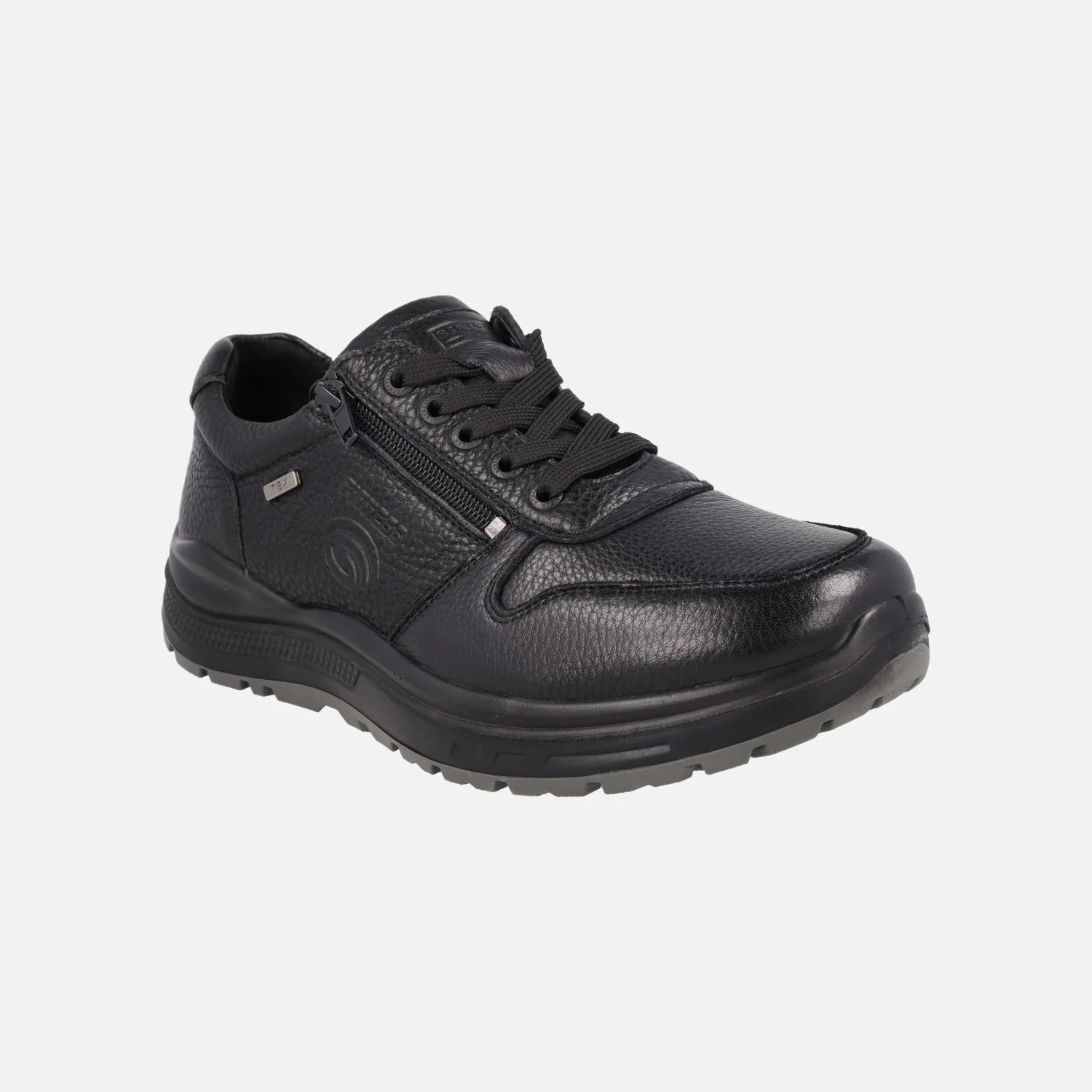 Deportivos negros de piel de calce ancho para hombre con membrana TEX - Image 3