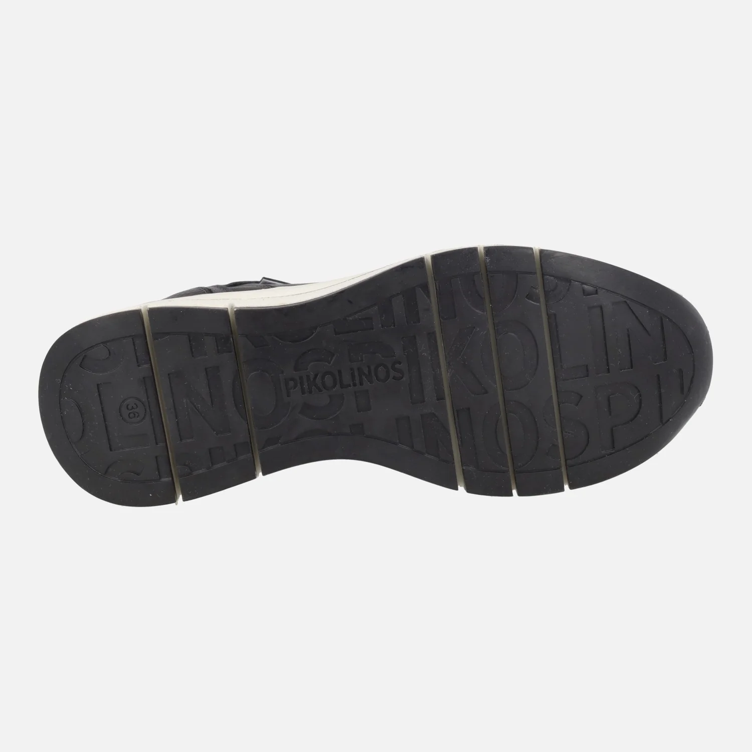 Deportivos negros de piel Extralight con cordones y cremallera Girona - Image 6