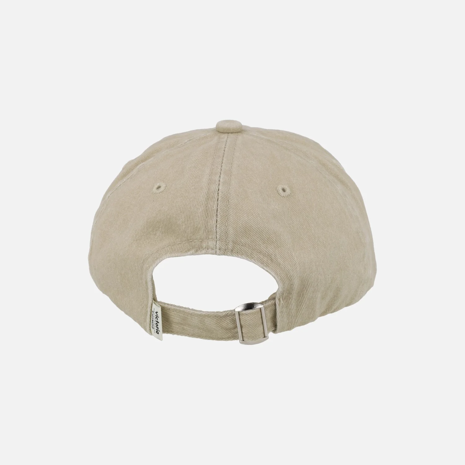Gorras beige en algodón lavado con logo V - Image 5