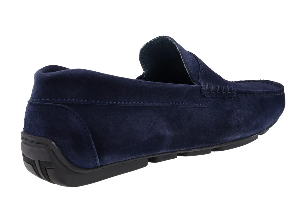 Kiowas con antifaz en serraje azul marino para hombre - Image 4