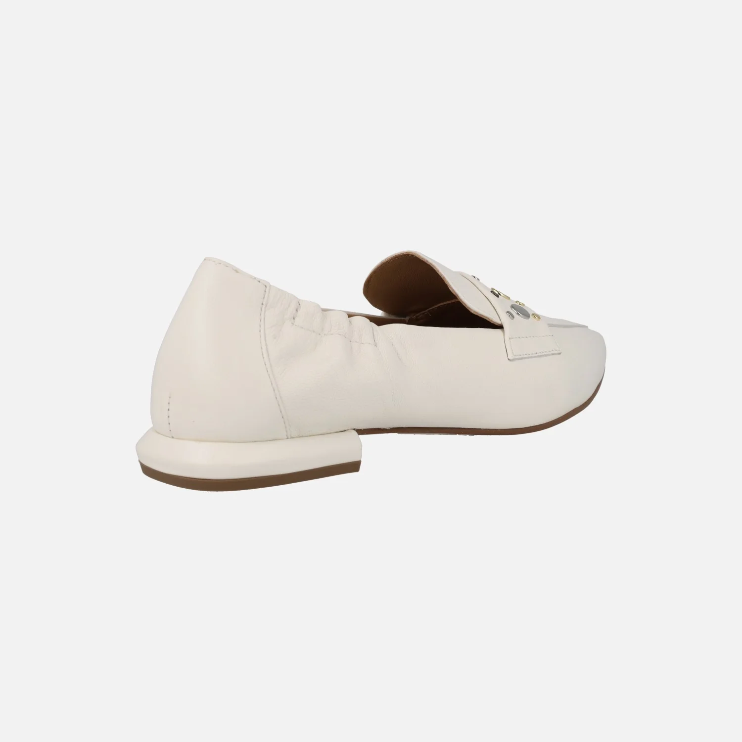 Mocasines blancos de piel con tachas metálicas Pedro Miralles - Image 4