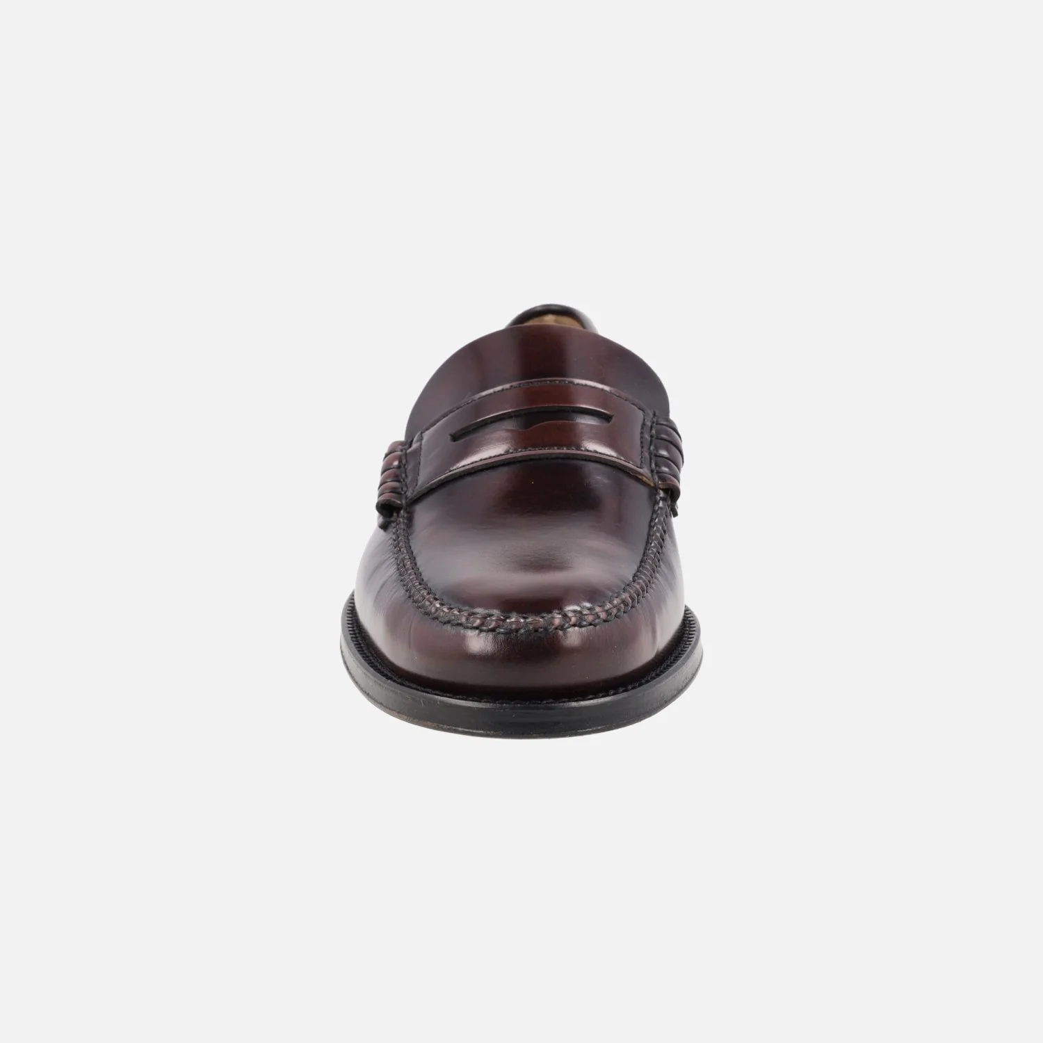 Mocasines Castellanos en piel antik con antifaz y suela de cuero - Image 11