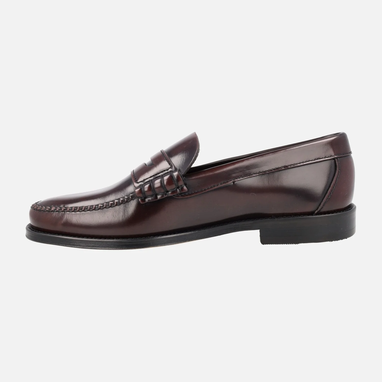 Mocasines Castellanos en piel antik con antifaz y suela de cuero - Image 9