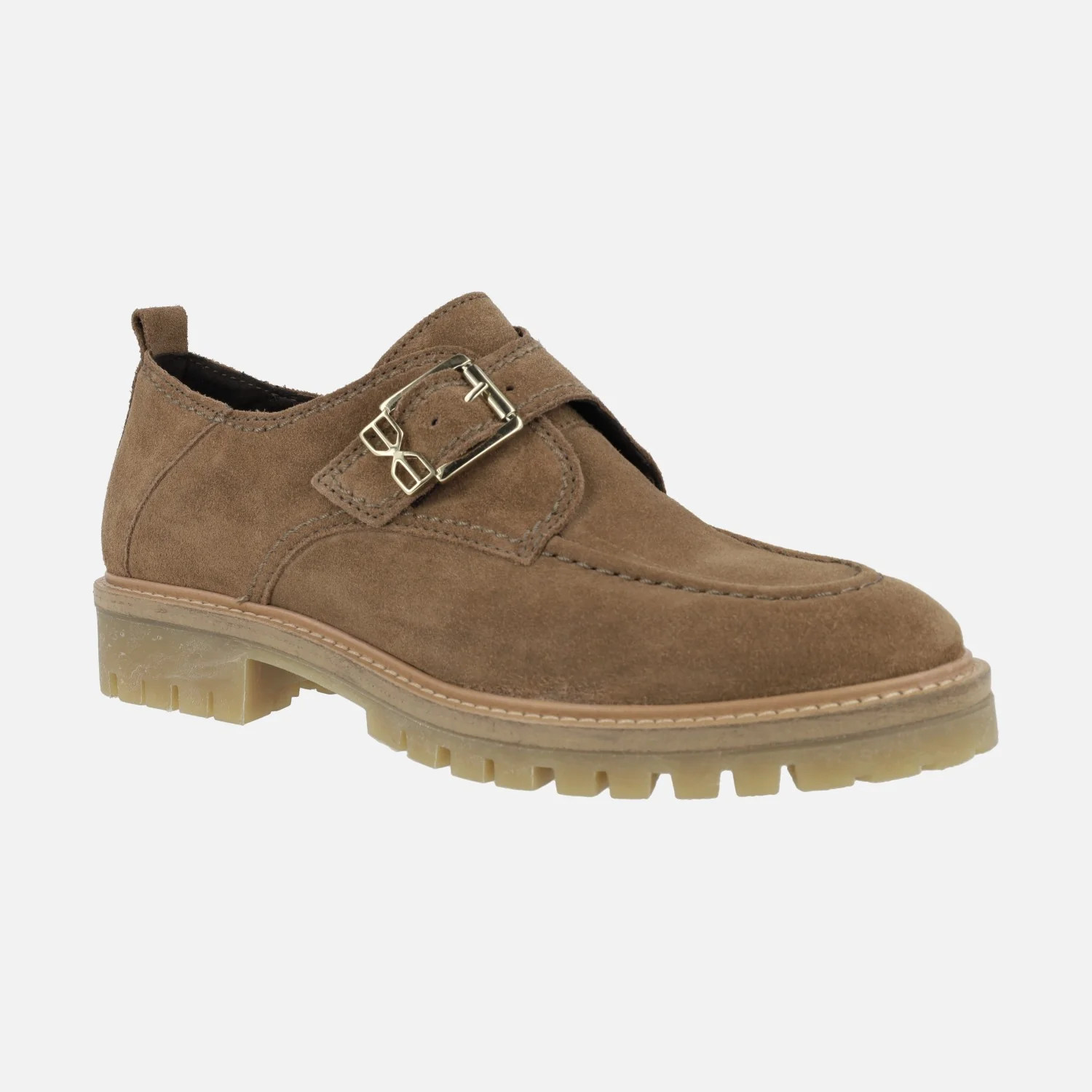 Mocasines Cataleya en piel serraje con adorno de hebilla - Image 2
