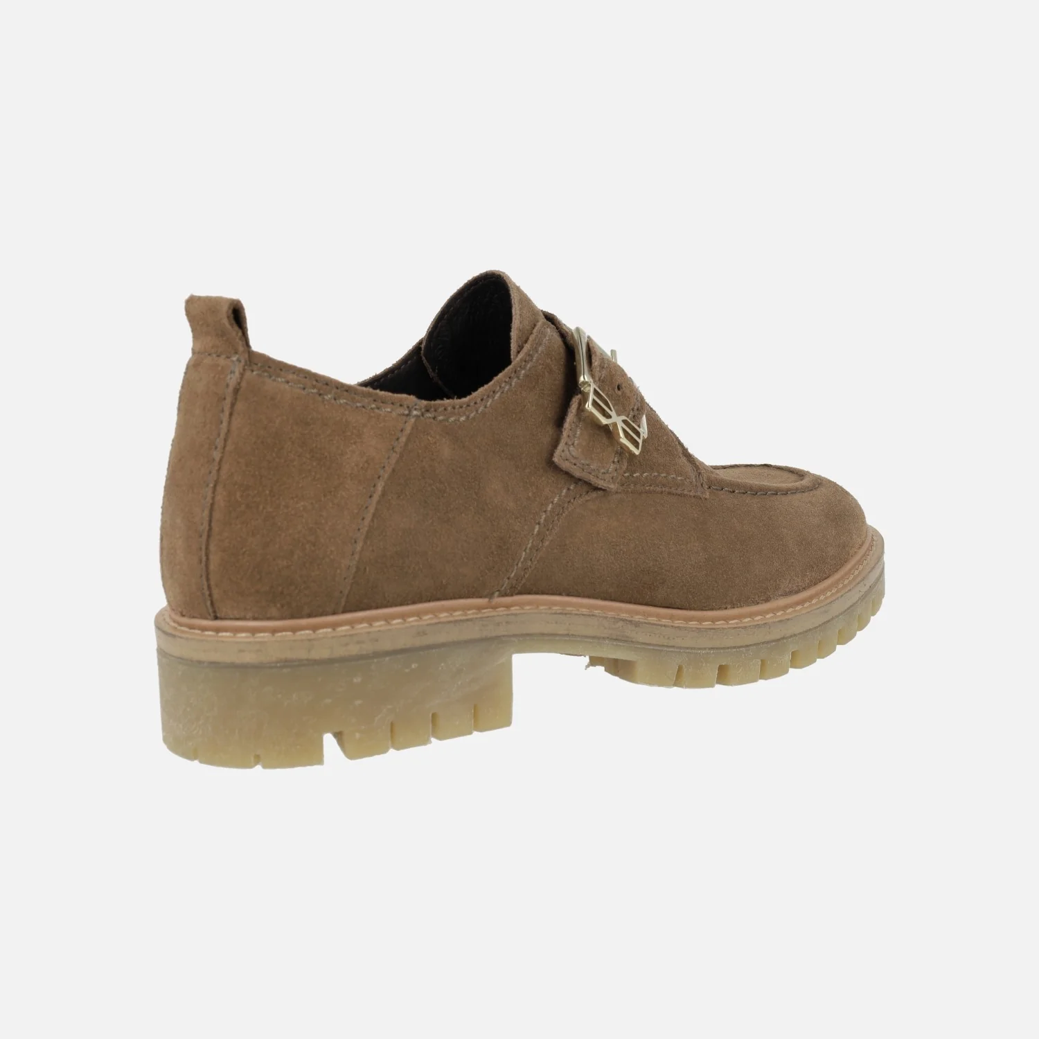 Mocasines Cataleya en piel serraje con adorno de hebilla - Image 4