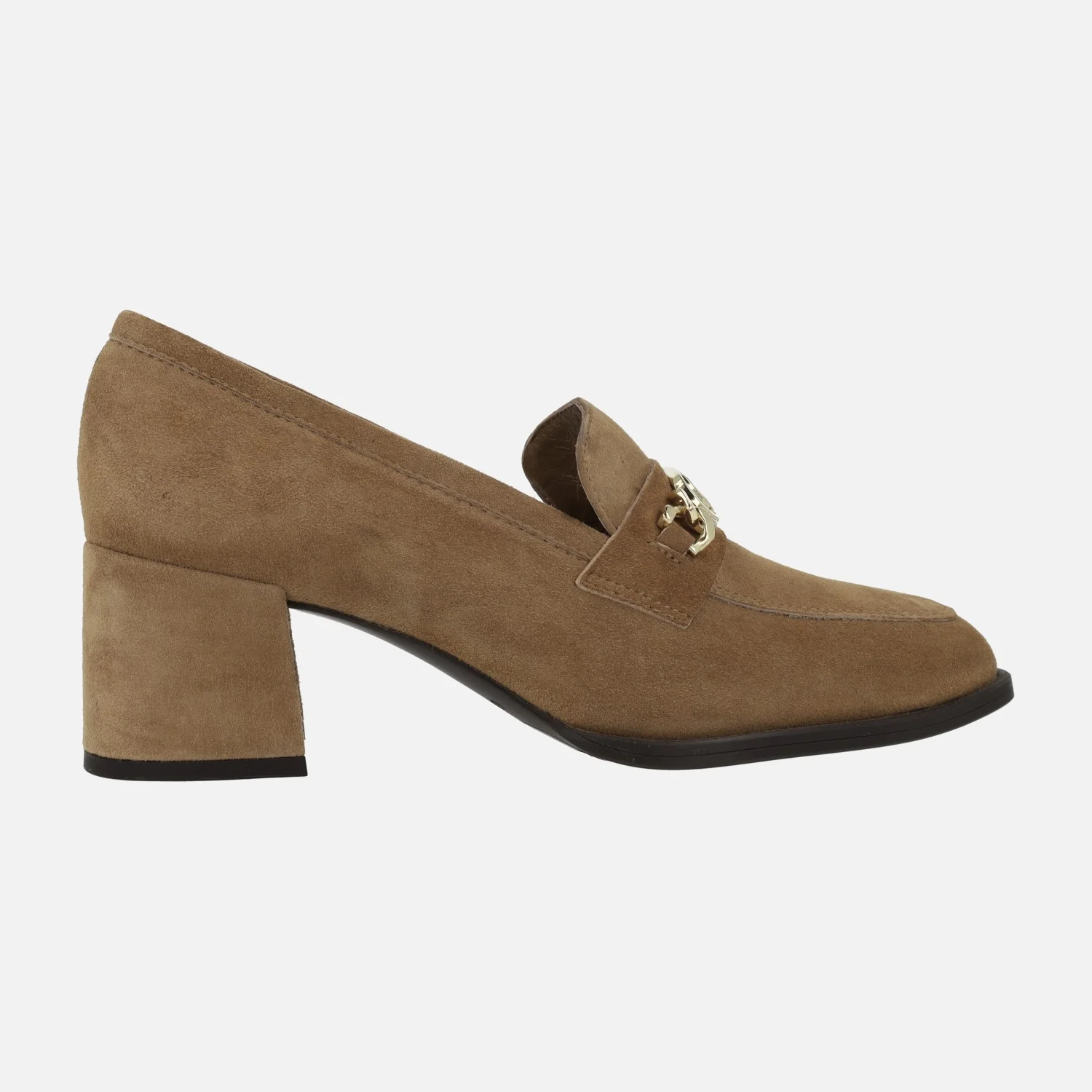 Mocasines con adorno metálico y tacón ancho Megan - Image 6