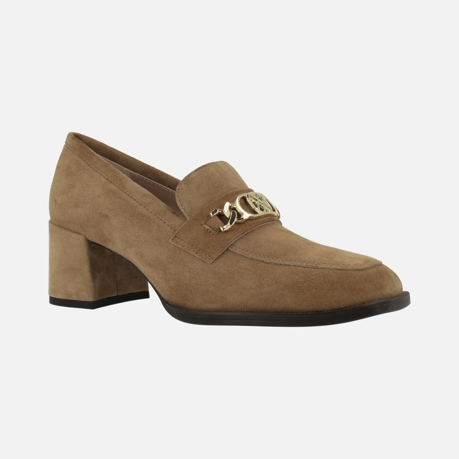 Mocasines con adorno metálico y tacón ancho Megan - Image 7