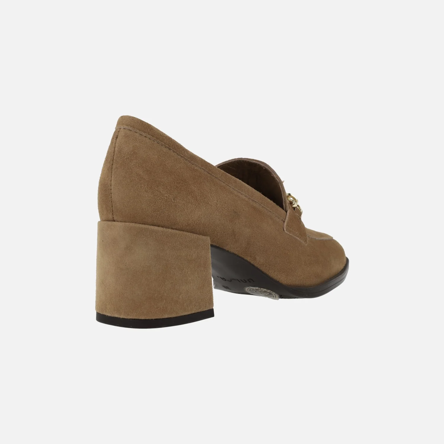 Mocasines con adorno metálico y tacón ancho Megan - Image 9
