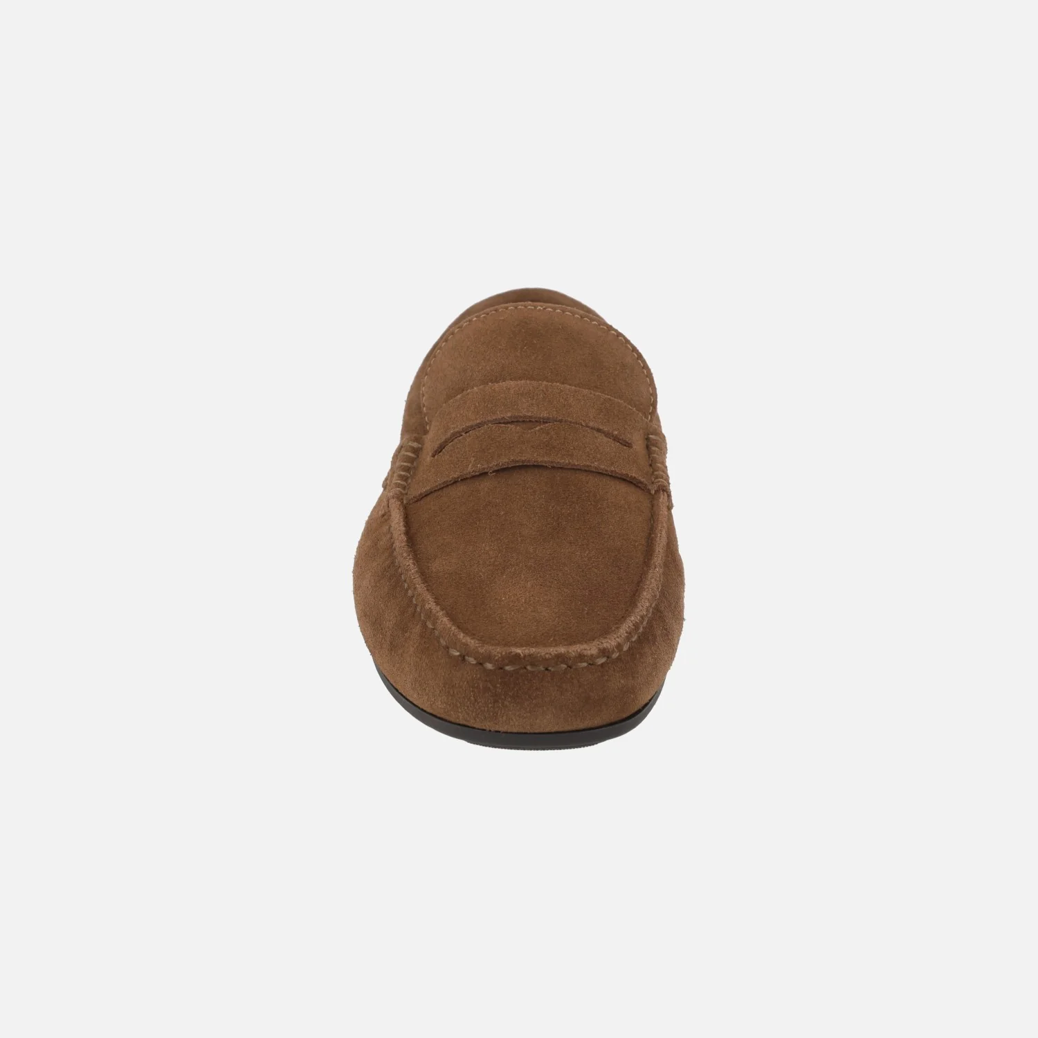 Mocasines con antifaz para hombre Pasos en serraje castaño - Image 5