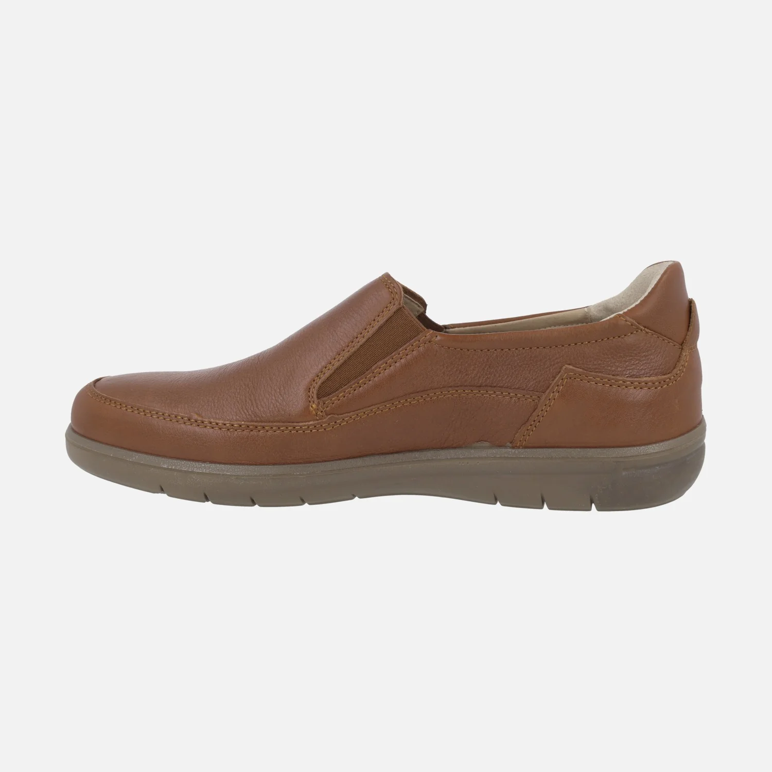 Mocasines confort de piel con elásticos laterales para hombre - Image 9