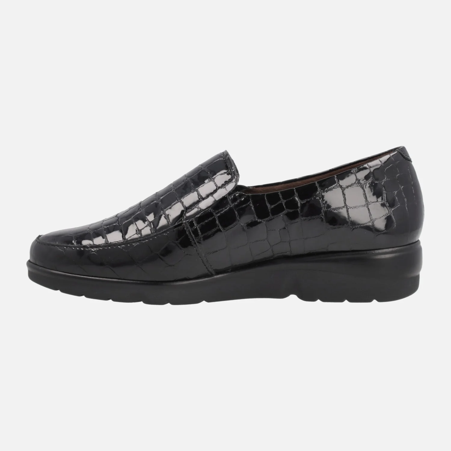 Mocasines confort en coco charol con elásticos laterales - Image 3