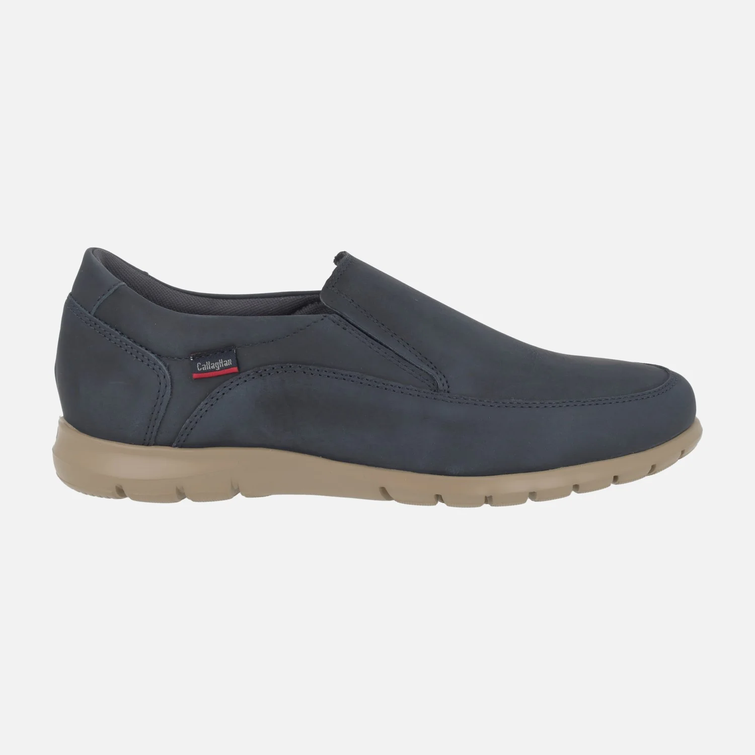 Mocasines confort para hombre en nobuck con elásticos