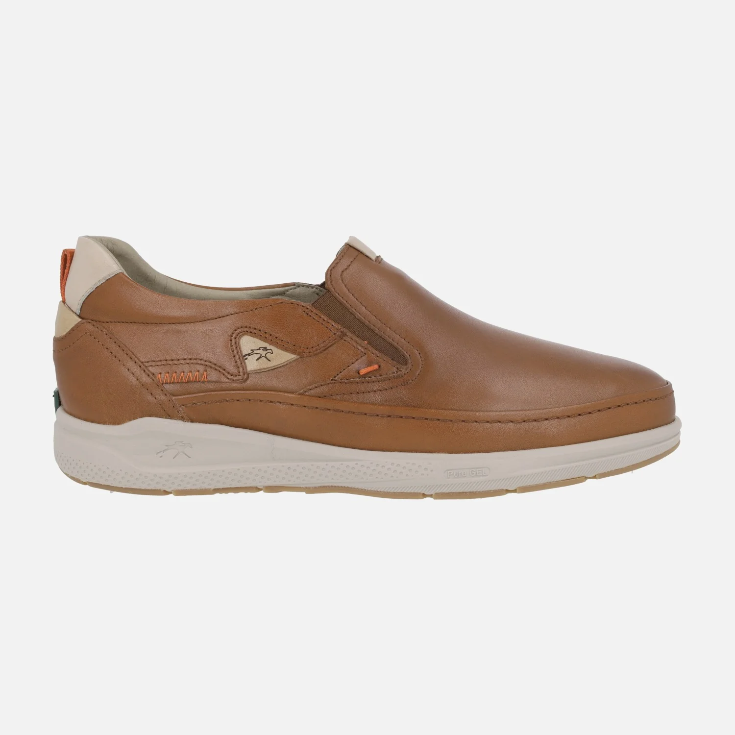 Mocasines confort para hombre en piel marrón con elásticos Kadir