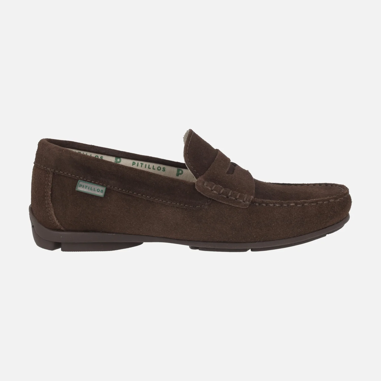 Mocasines confort para hombre en serraje con adorno de antifaz