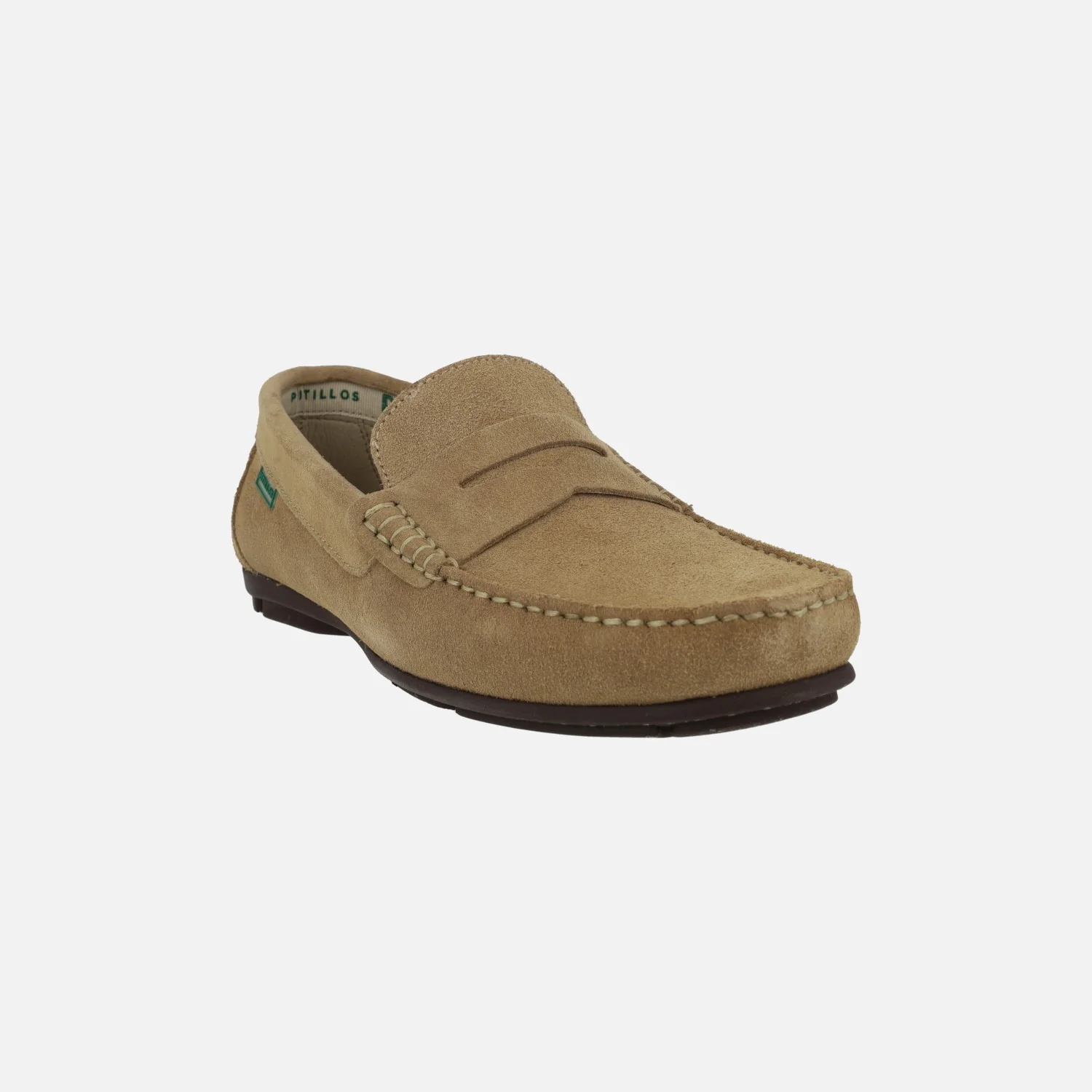 Mocasines confort para hombre en serraje con adorno de antifaz - Image 8