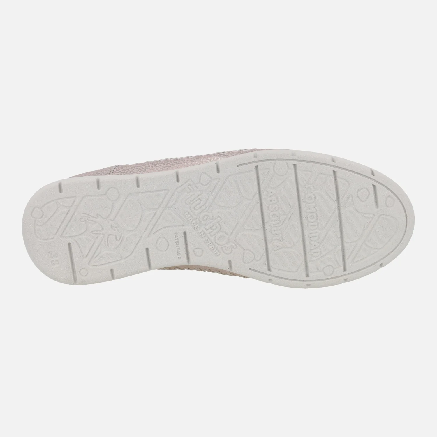 Mocasines confort Sella con picados en piel beige - Image 6