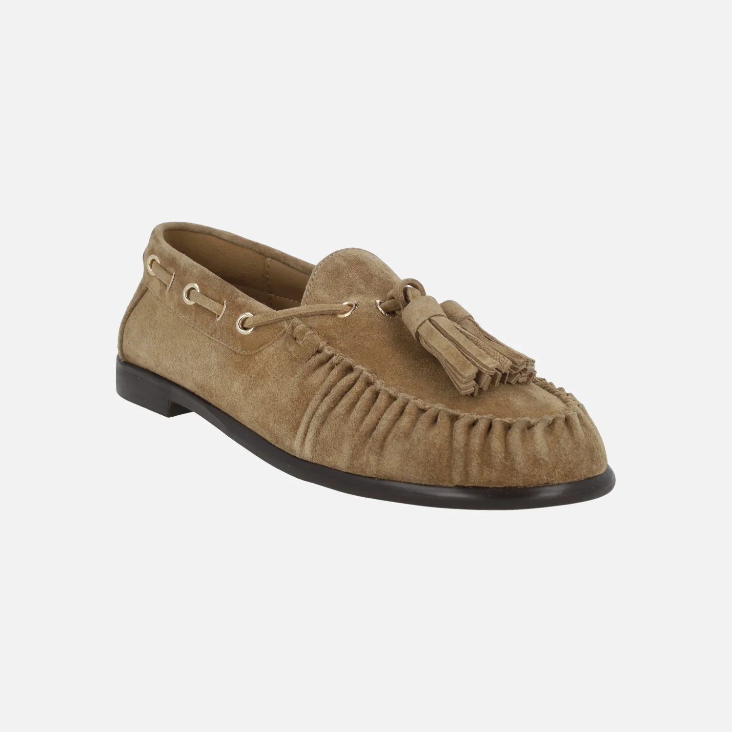 Mocasines de ante camel con puntera fruncida y borlas Shawnee - Image 2
