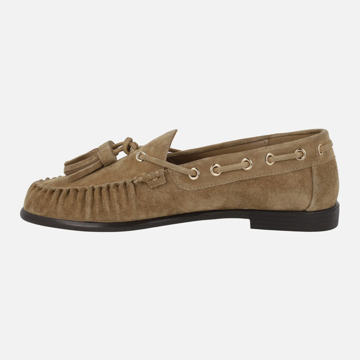Mocasines de ante camel con puntera fruncida y borlas Shawnee - Image 3