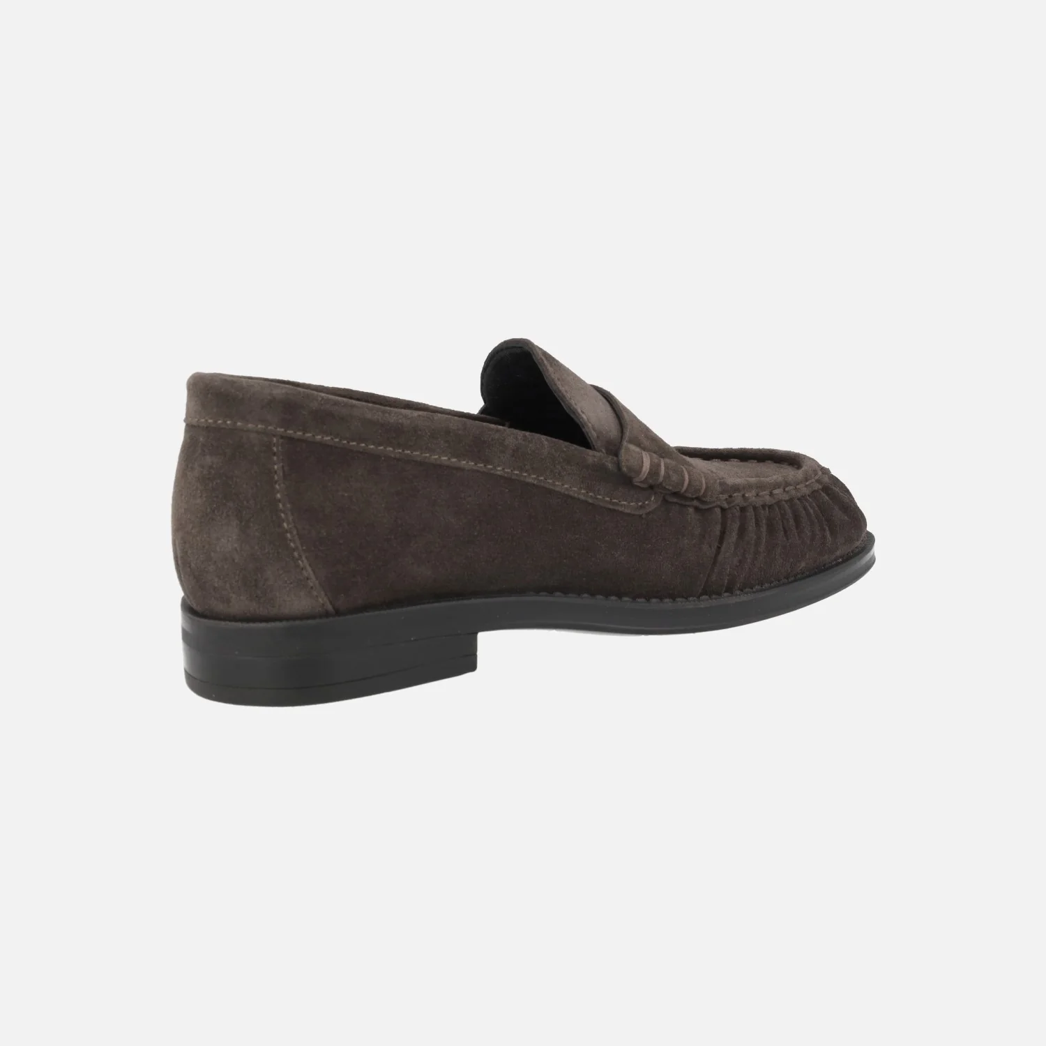 Mocasines de ante marrón con frunces y antifaz Alpe Oxford - Image 3