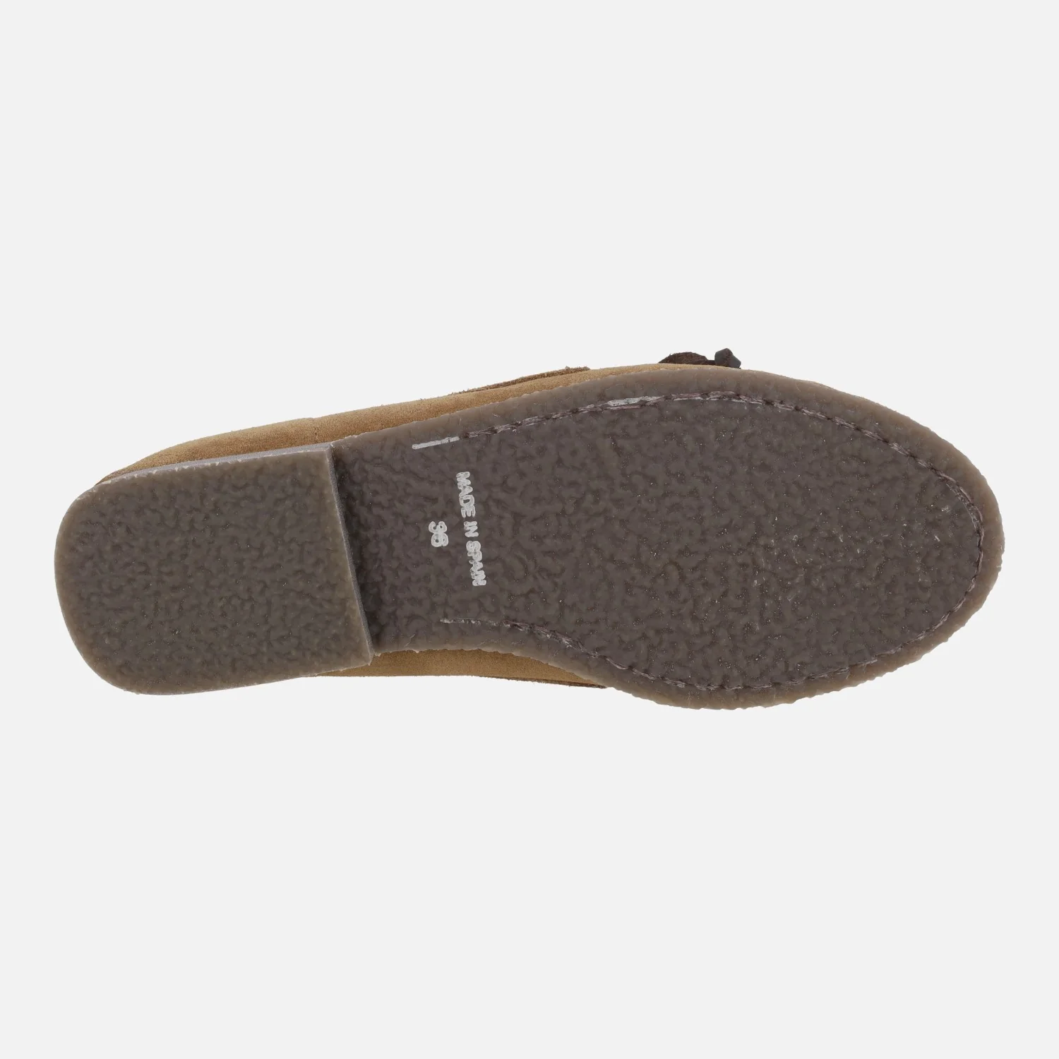 Mocasines de ante para mujer con detalle de lazo y pespuntes - Image 12