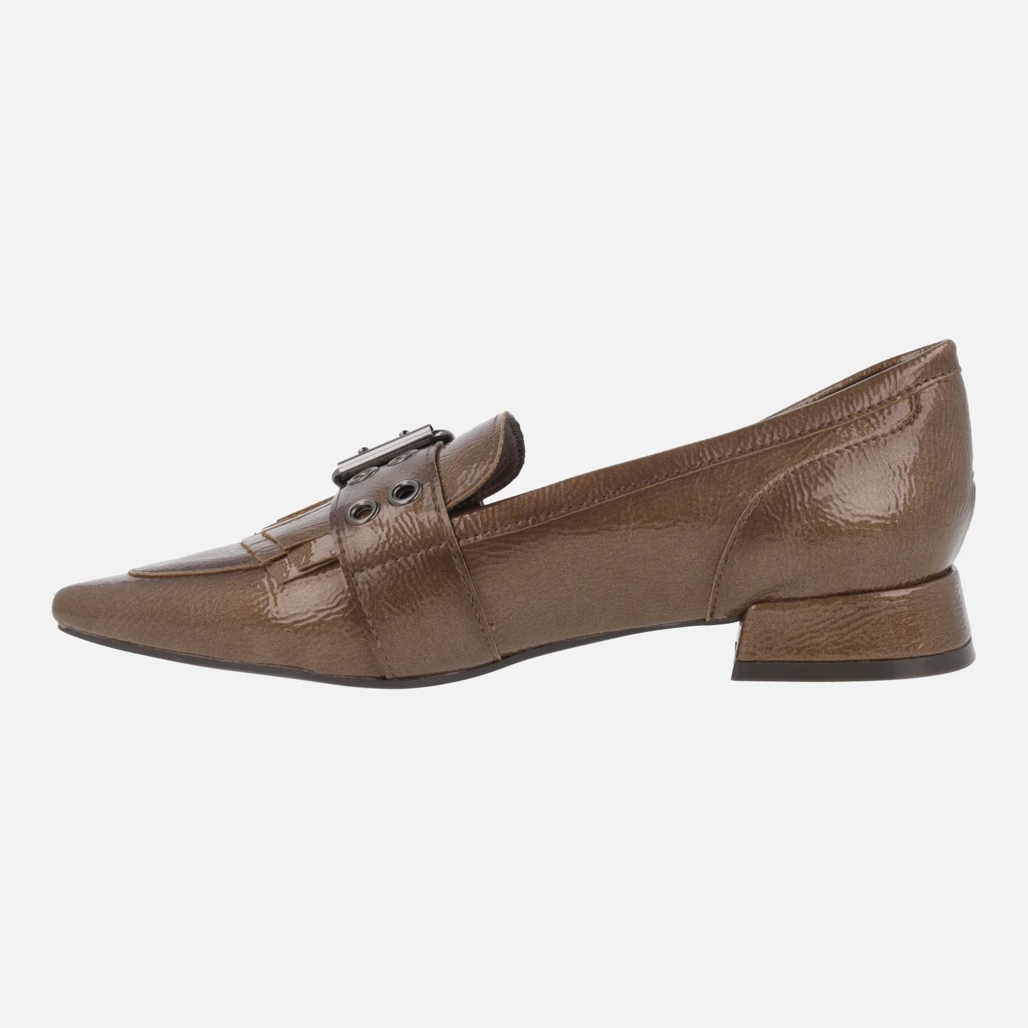 Mocasines de charol con puntera afilada y adorno metálico - Image 3