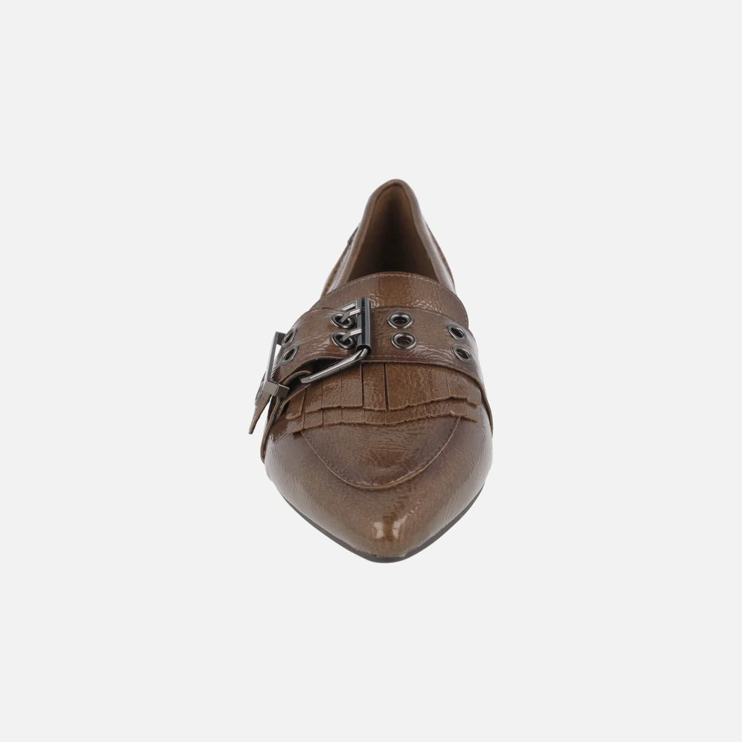 Mocasines de charol con puntera afilada y adorno metálico - Image 5