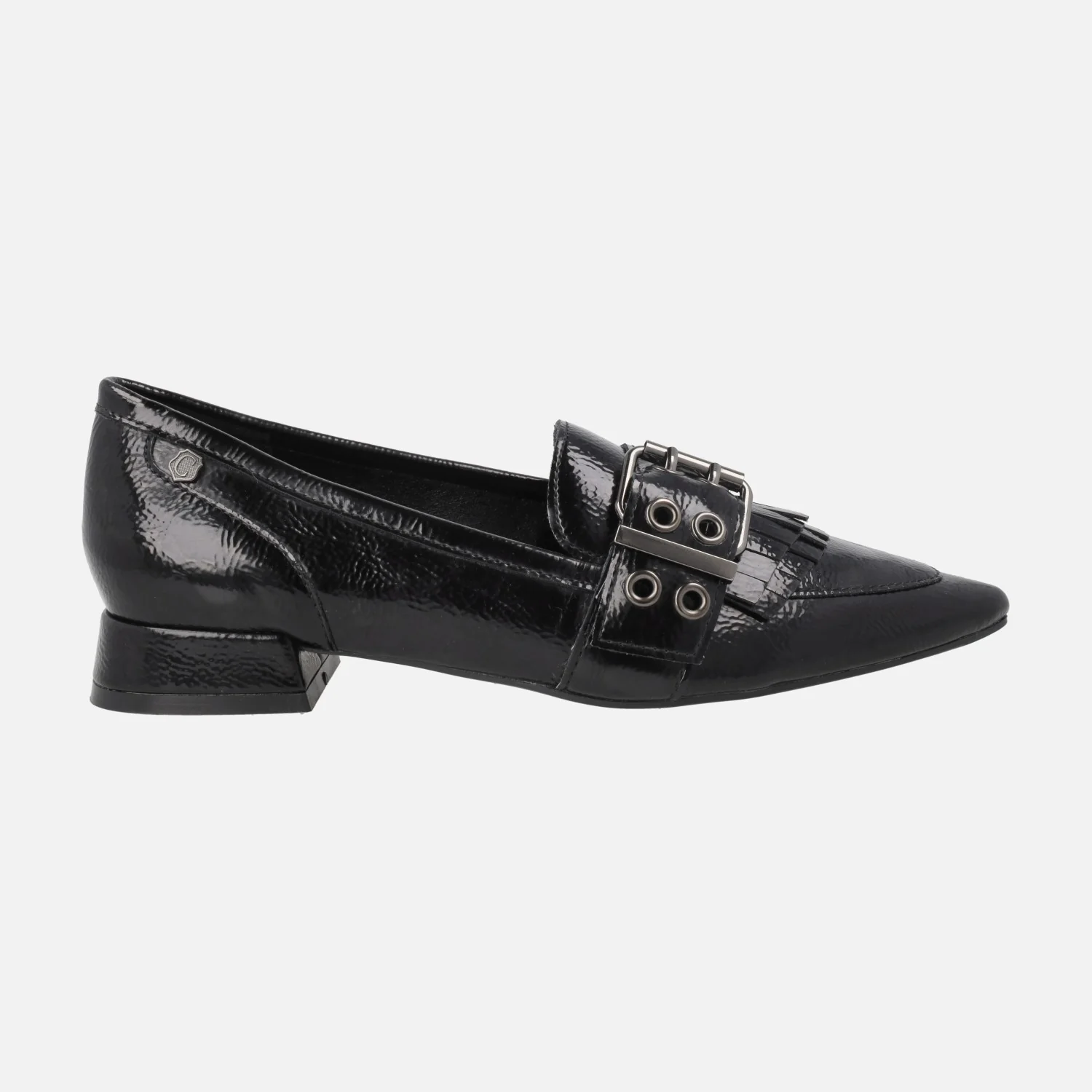 Mocasines de charol con puntera afilada y adorno metálico - Image 7