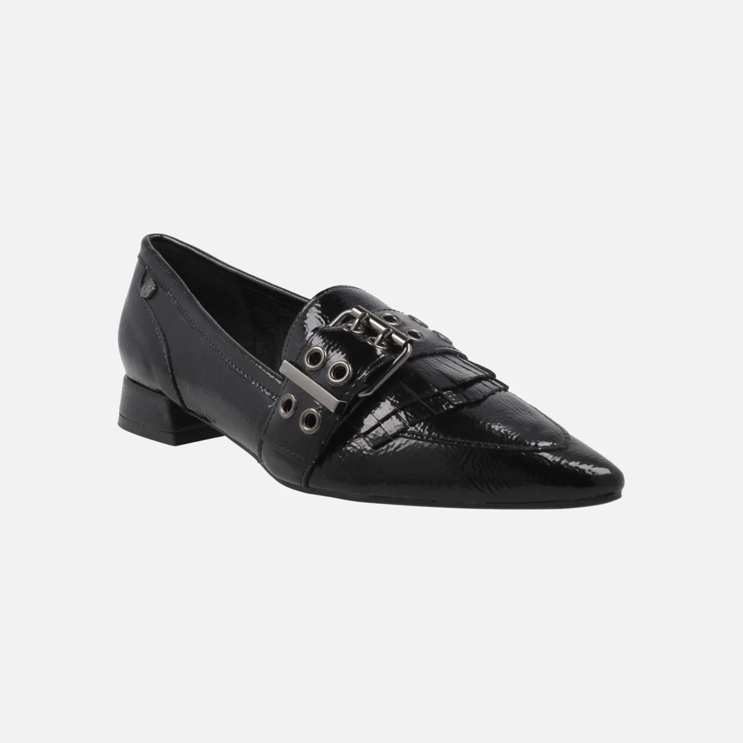 Mocasines de charol con puntera afilada y adorno metálico - Image 8