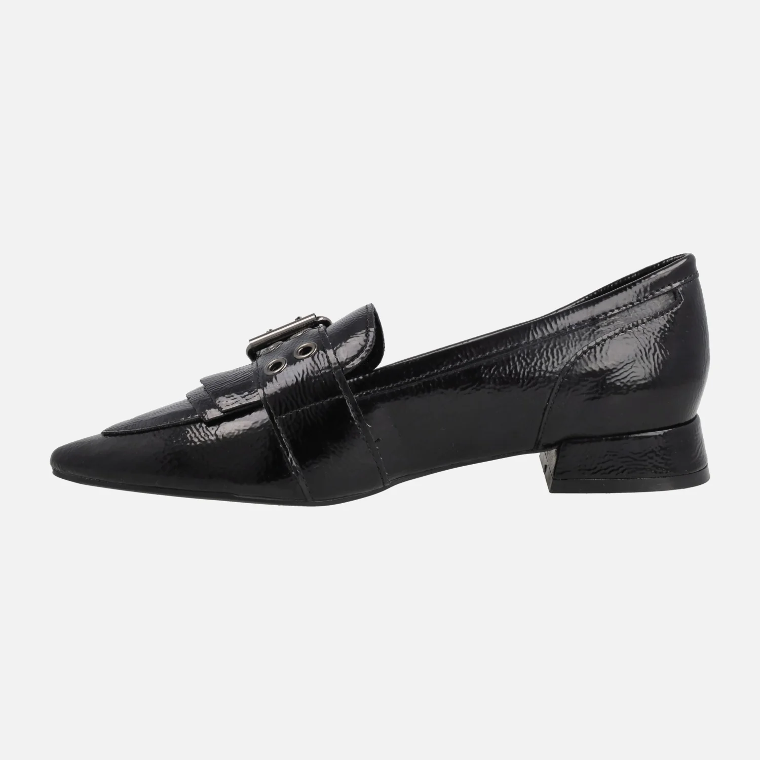 Mocasines de charol con puntera afilada y adorno metálico - Image 9