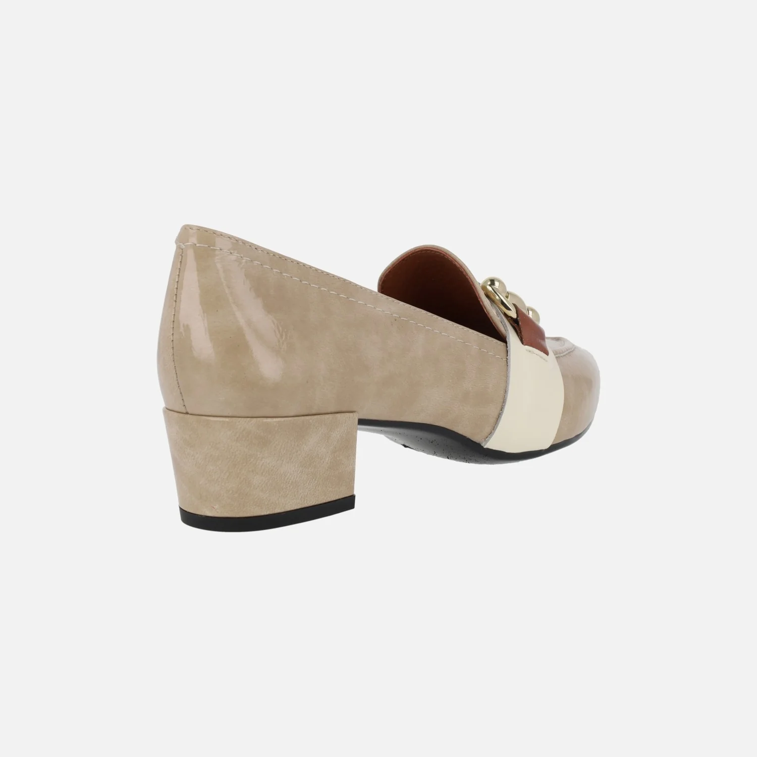 Mocasines de charol con tacón bajo y adorno metálico Allen - Image 4