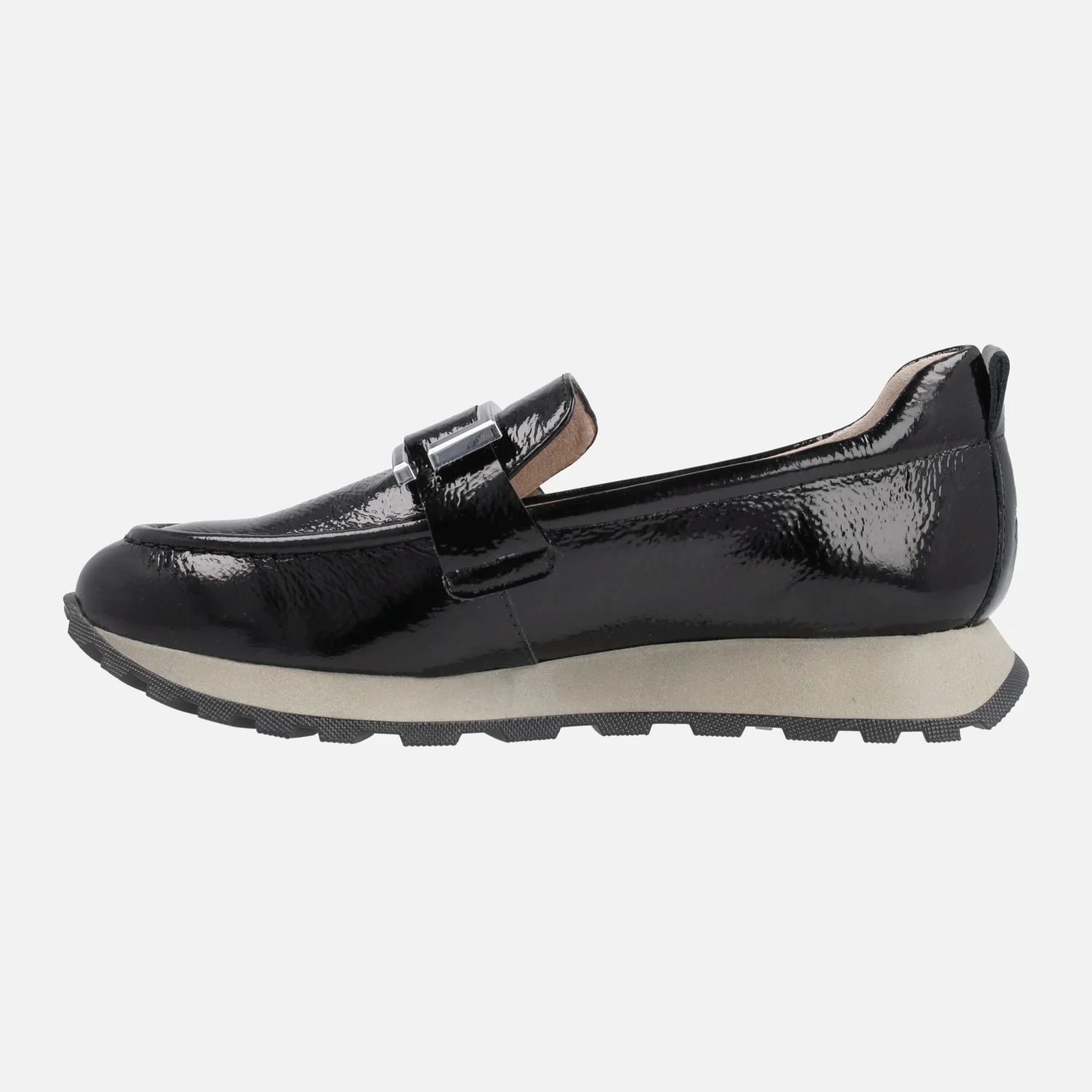 Mocasines de estilo deportivo Loira en charol negro - Image 3