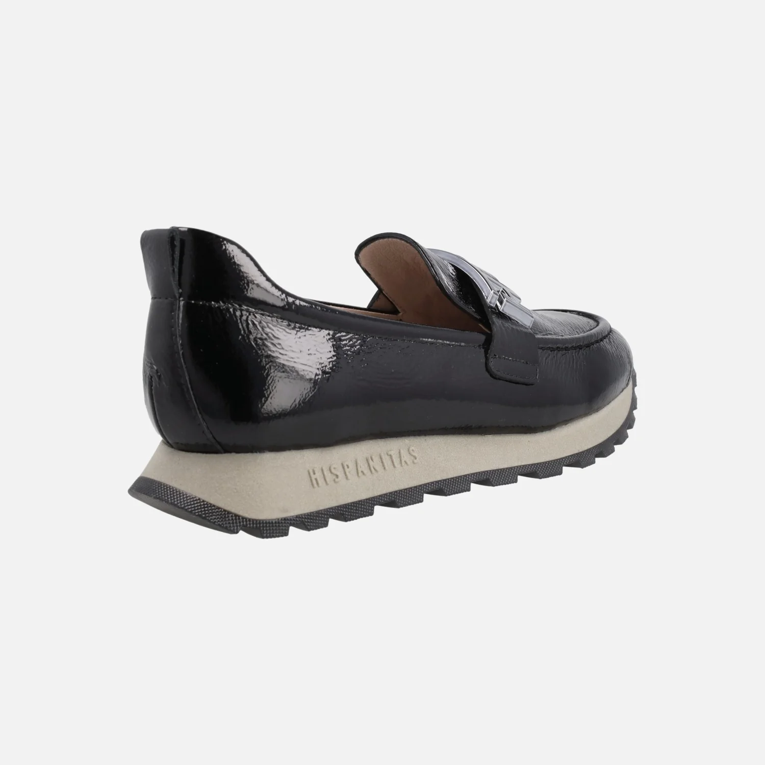Mocasines de estilo deportivo Loira en charol negro - Image 4