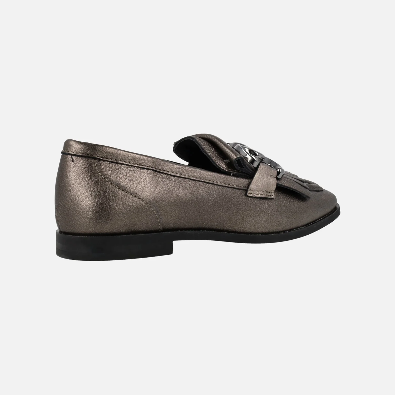 Mocasines de piel Alpe New Roma con detalle de flecos y adorno metálico - Image 3