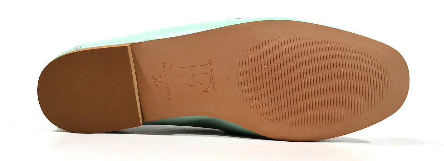 Mocasines de piel con adorno de pasta al tono para mujer - Image 6