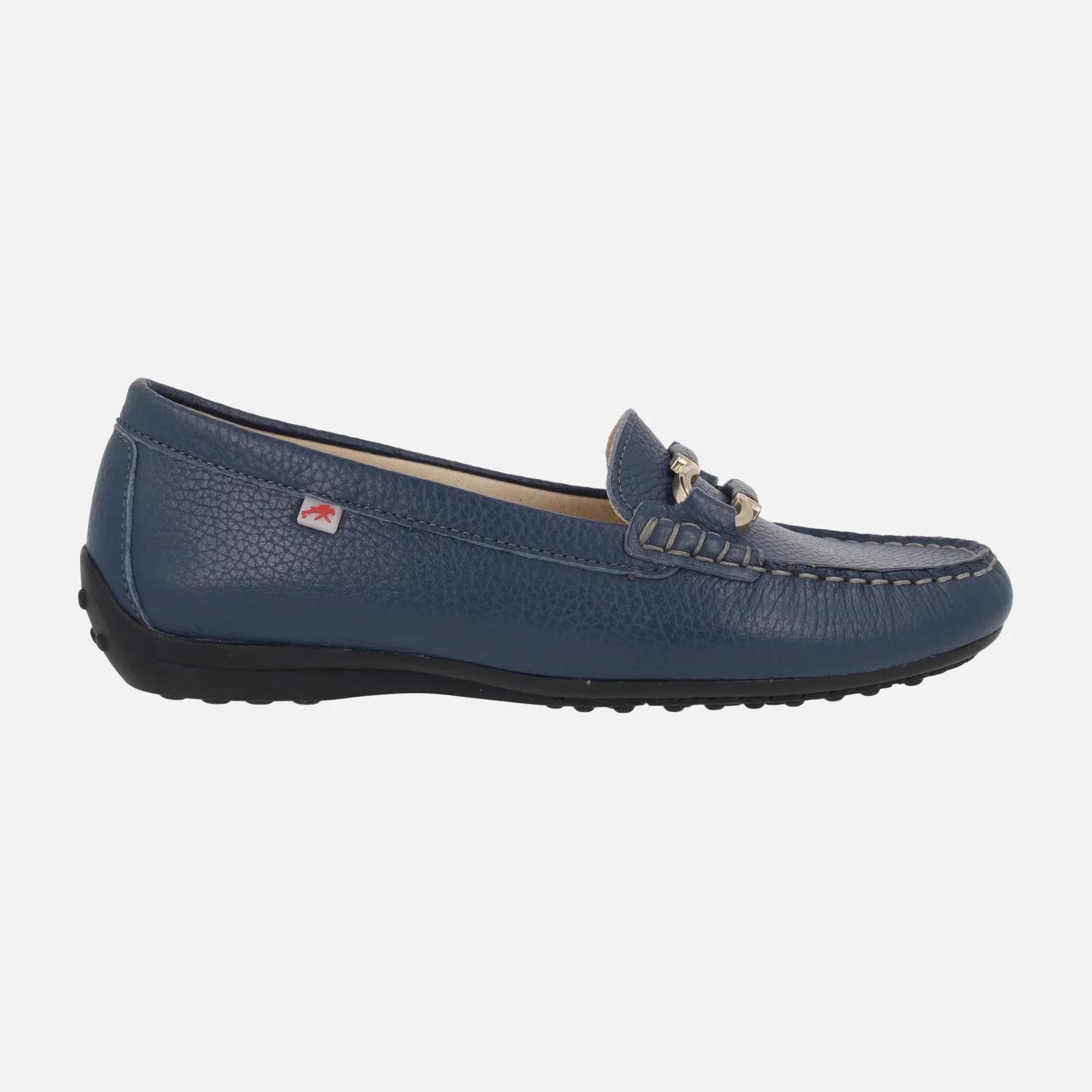 Mocasines de piel con adorno metálico dorado Bruni