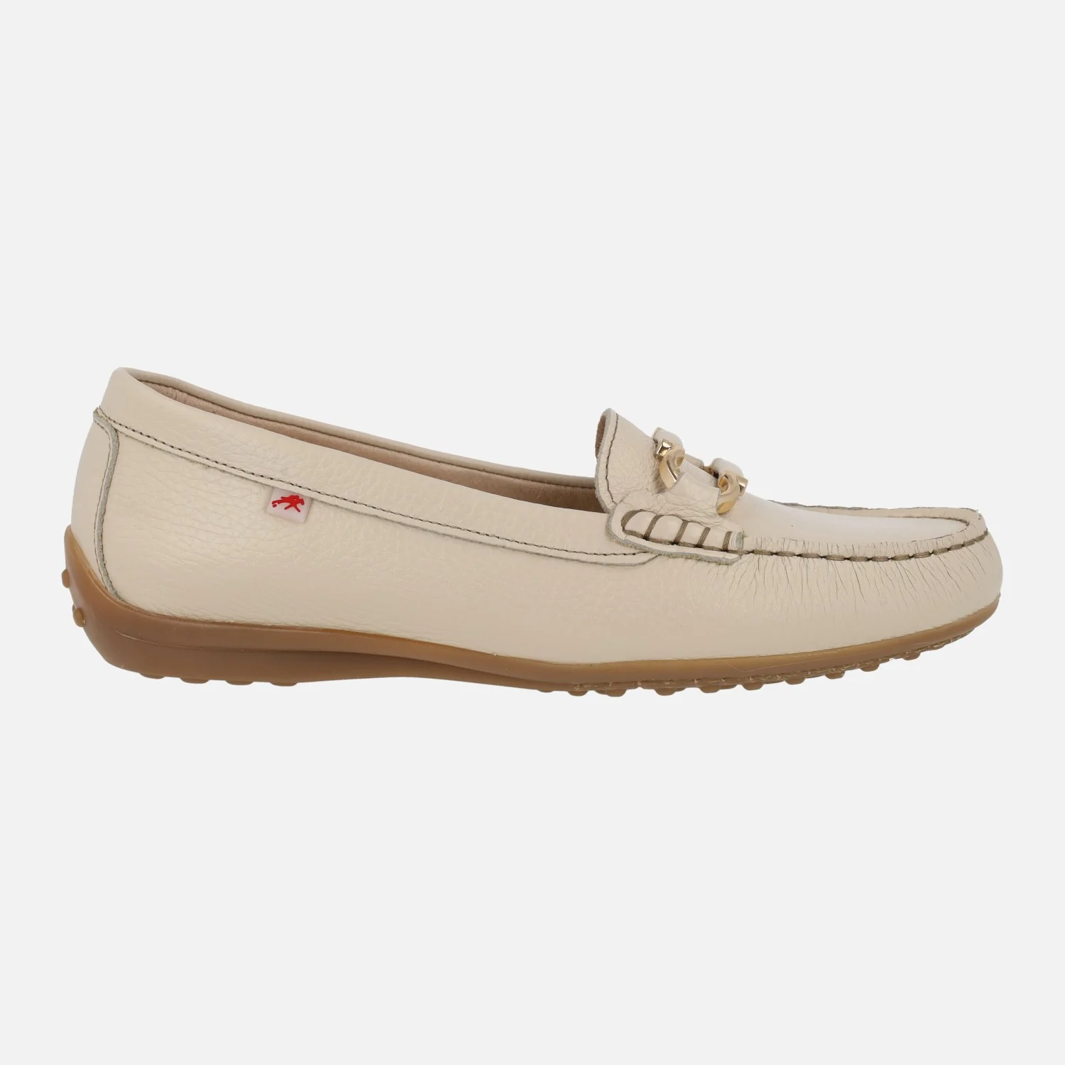 Mocasines de piel con adorno metálico dorado Bruni - Image 13
