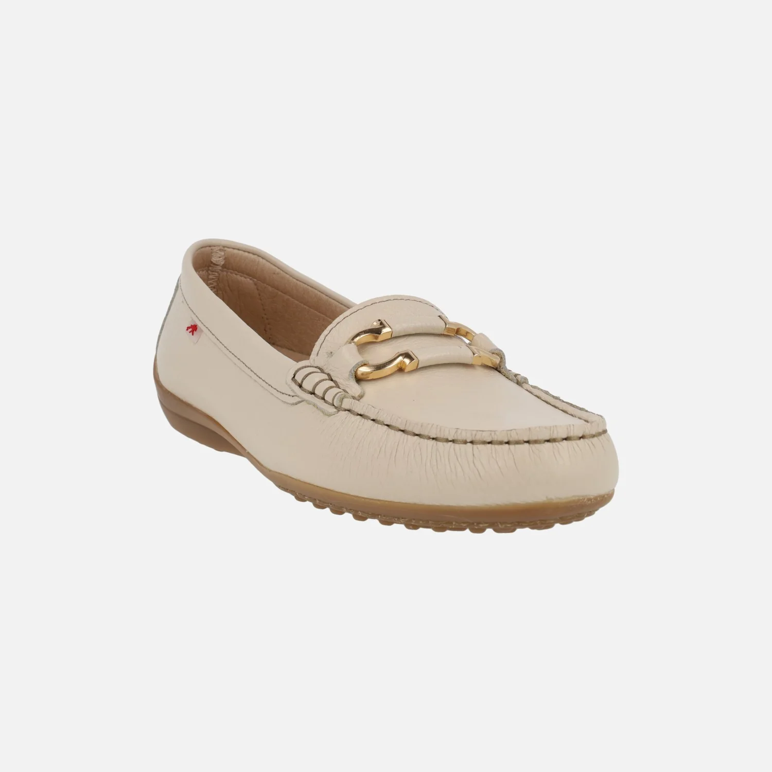 Mocasines de piel con adorno metálico dorado Bruni - Image 14